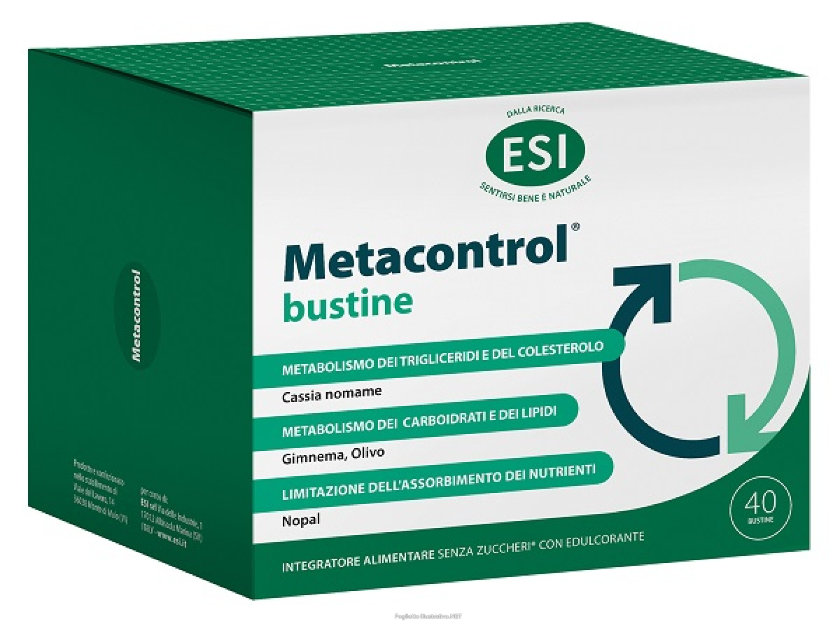 Acquista Online esi metacontrol integratore per il controllo del peso e metabolismo dei carboidrati 40 bustine e Cerca l'offerta più bassa