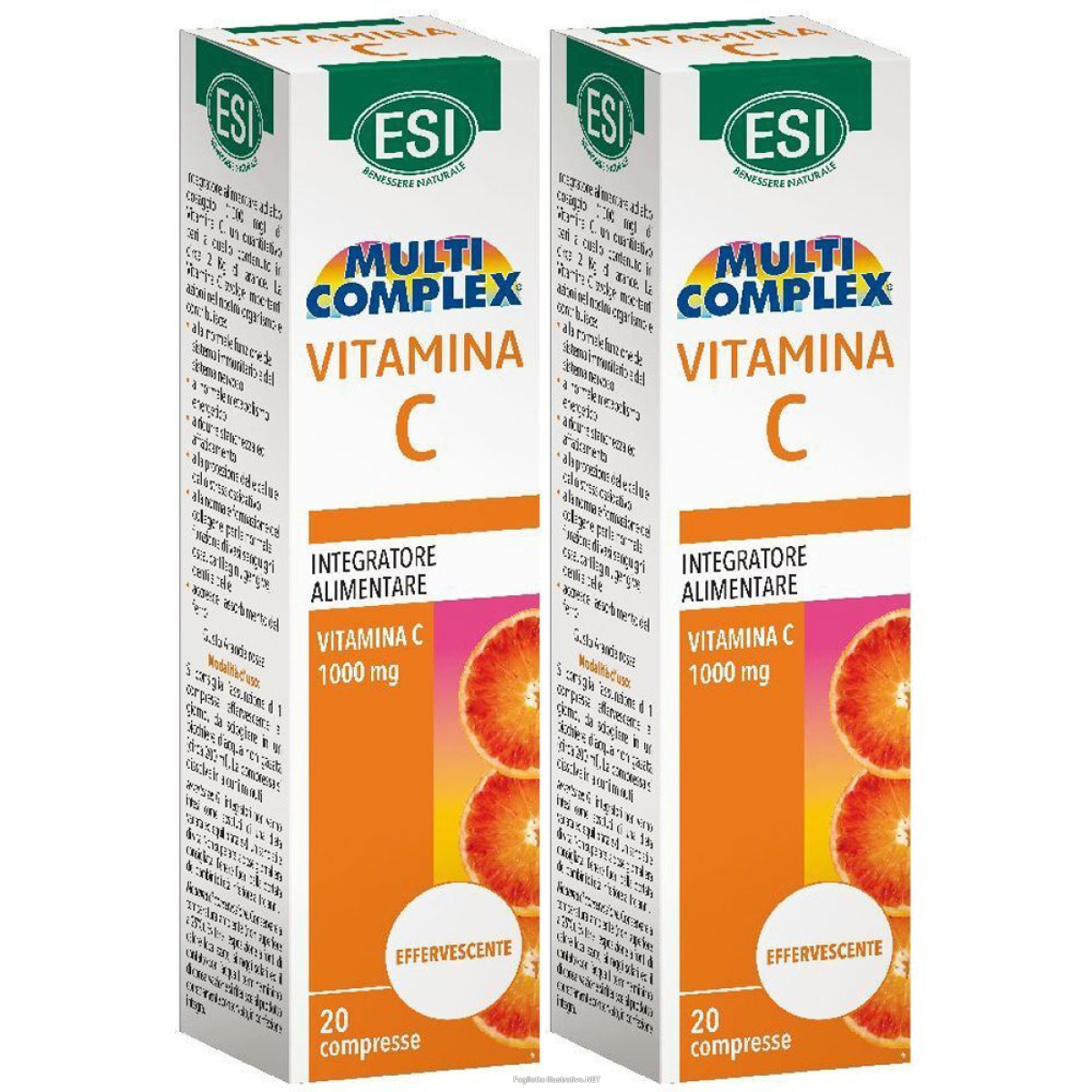 Acquista Online esi multi complex® vitamina c effervescente set da 2 2x80 g compresse e Cerca l'offerta più bassa