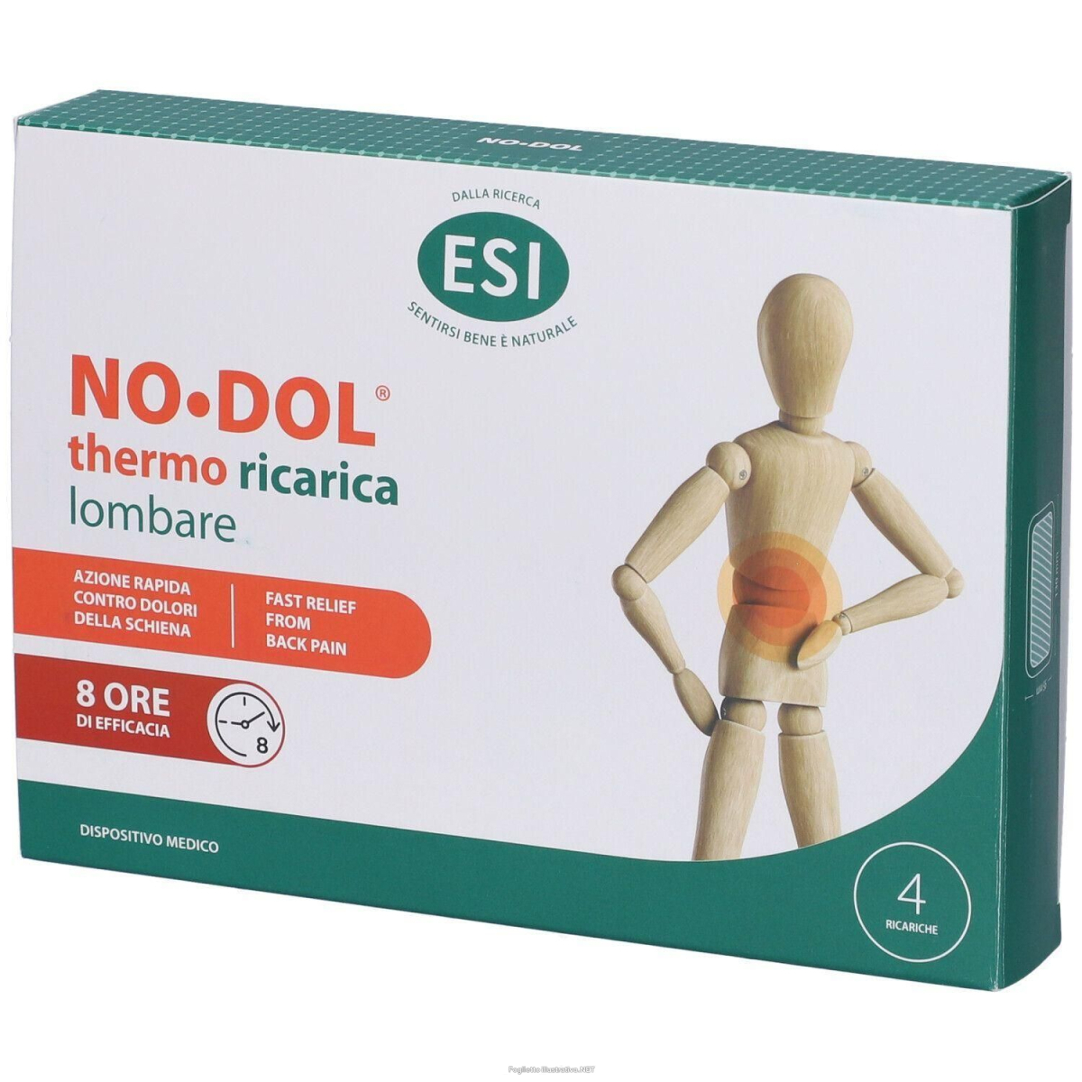 Acquista Online esi no dol thermo ricarica lombare 4x4 pz cerotto e Cerca l'offerta più bassa