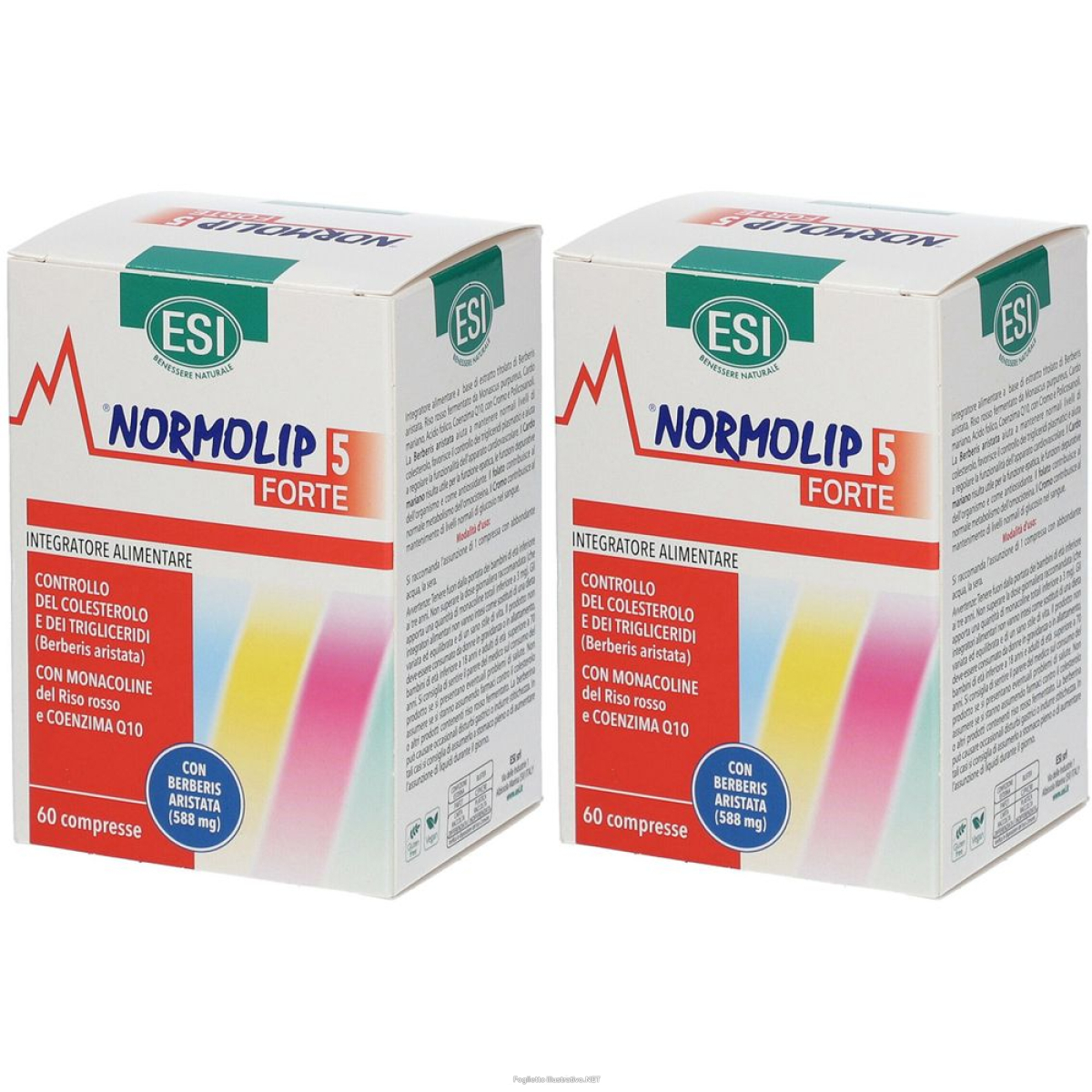 Acquista Online esi normolip 5 forte set da 2 2x60 pz compresse e Cerca l'offerta più bassa