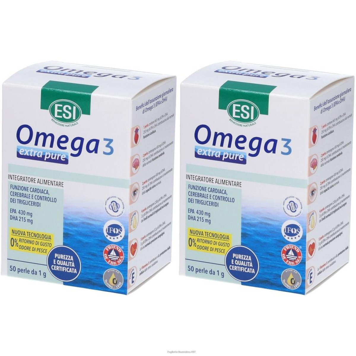 Acquista Online esi omega 3 extra pure set da 2 2x50 pz capsule morbide e Cerca l'offerta più bassa