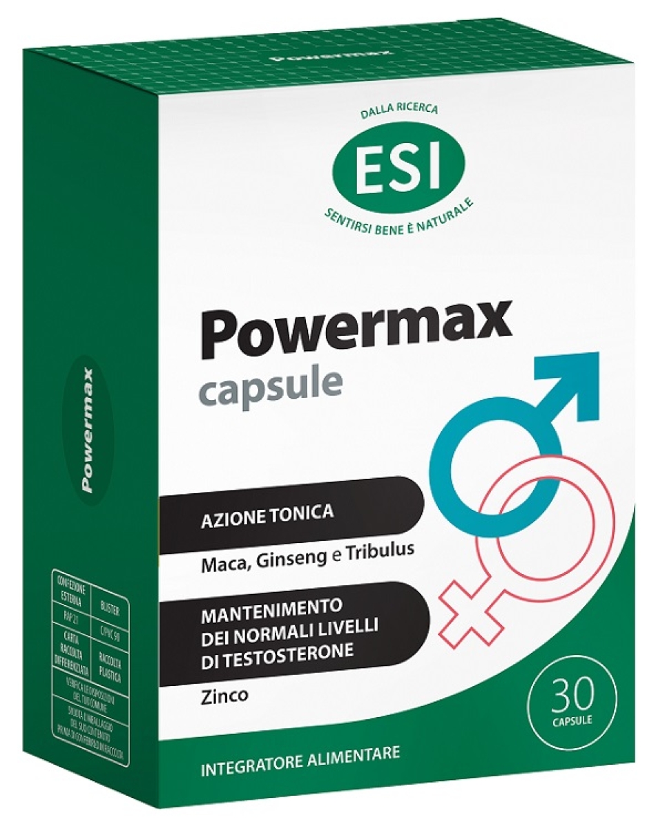 Acquista Online Esi powermax integratore tonico per stanchezza fisica e mentale 30 capsule e Cerca l'offerta più bassa