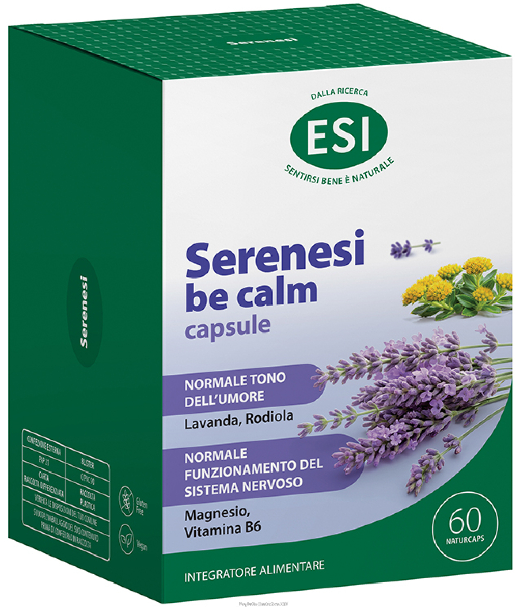 Acquista Online esi serenesi be calm - integratore per il rilassamento e il benessere mentale, 60 capsule e Cerca l'offerta più bassa