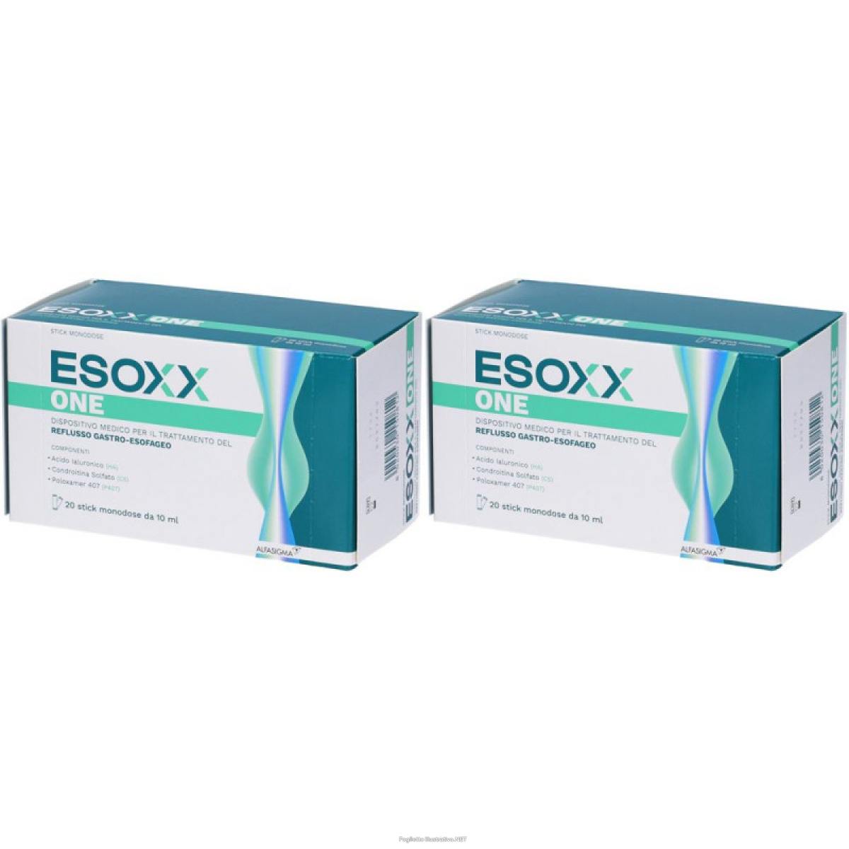 Acquista Online esoxx one -  pacco doppio - rimedio reflusso gastroesofageo e bruciore di stomaco - bundle 2 confezioni da 20 stick ciascuna e Cerca l'offerta più bassa