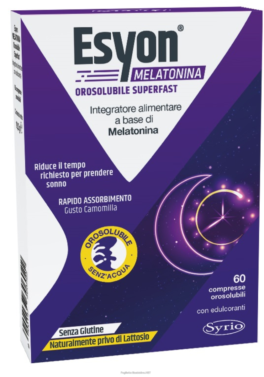 Acquista Online esyon melatonina orosolubile superfast 60 compresse e Cerca l'offerta più bassa