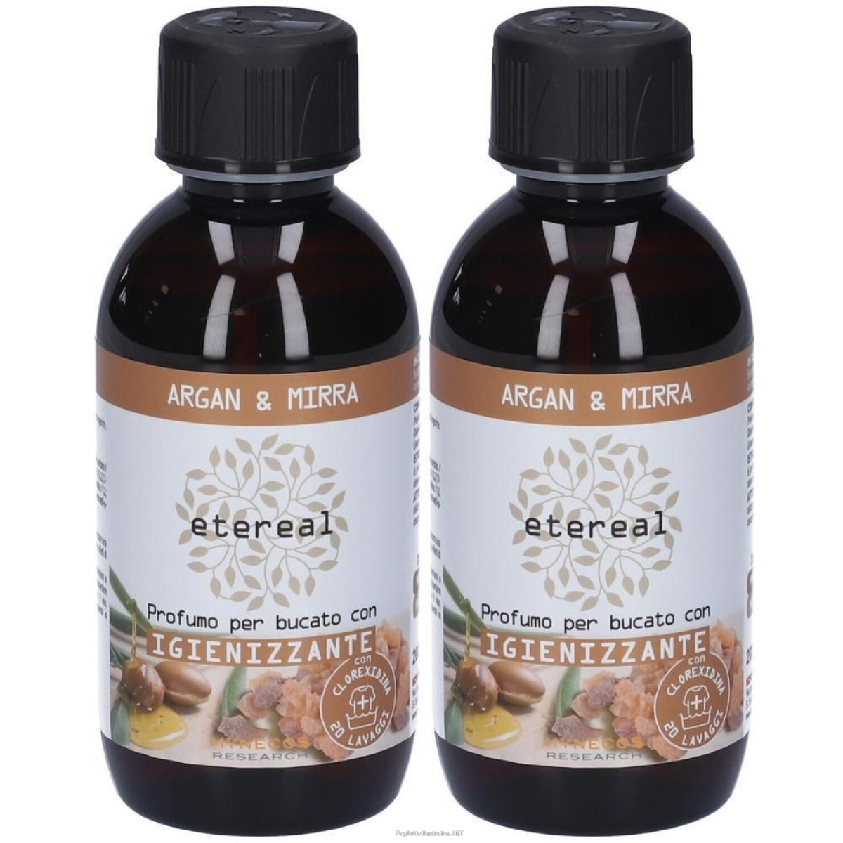 Acquista Online etereal argan mirra profumo bucato con igienizzante 2x200 ml e Cerca l'offerta più bassa