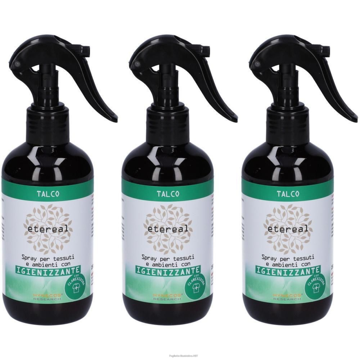 Acquista Online etereal talco spray tessuti ambienti profumato con igienizzante 3x250 e Cerca l'offerta più bassa