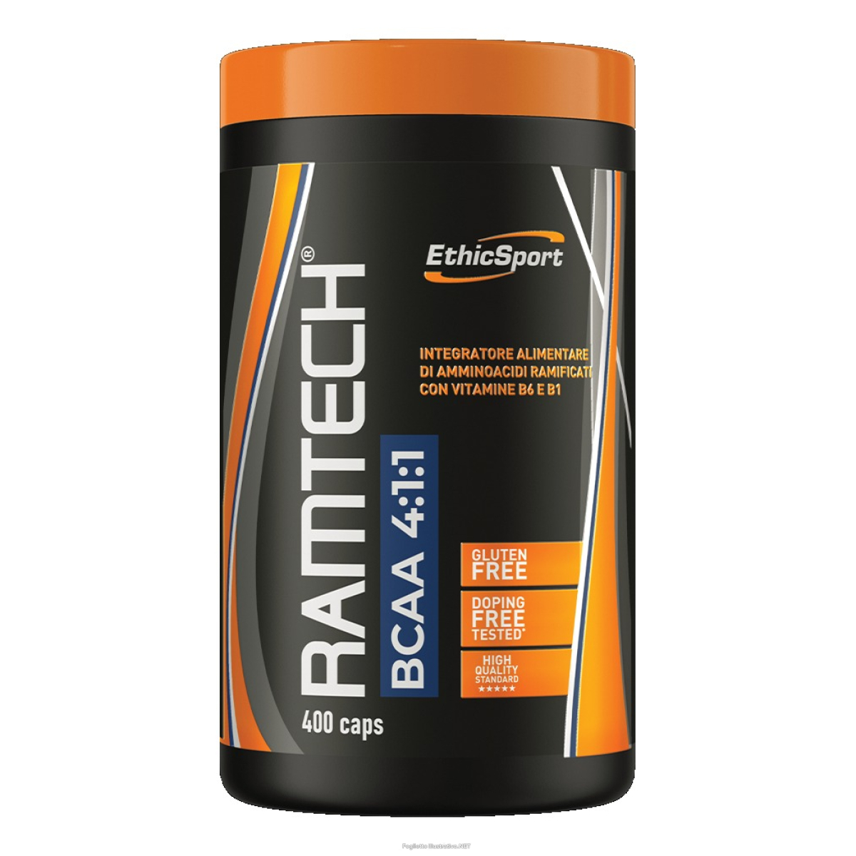 Acquista Online ethicsport ramtech bcaa 4:1:1 - integratore alimentare per la funzionalità muscolare, 400 capsule e Cerca l'offerta più bassa