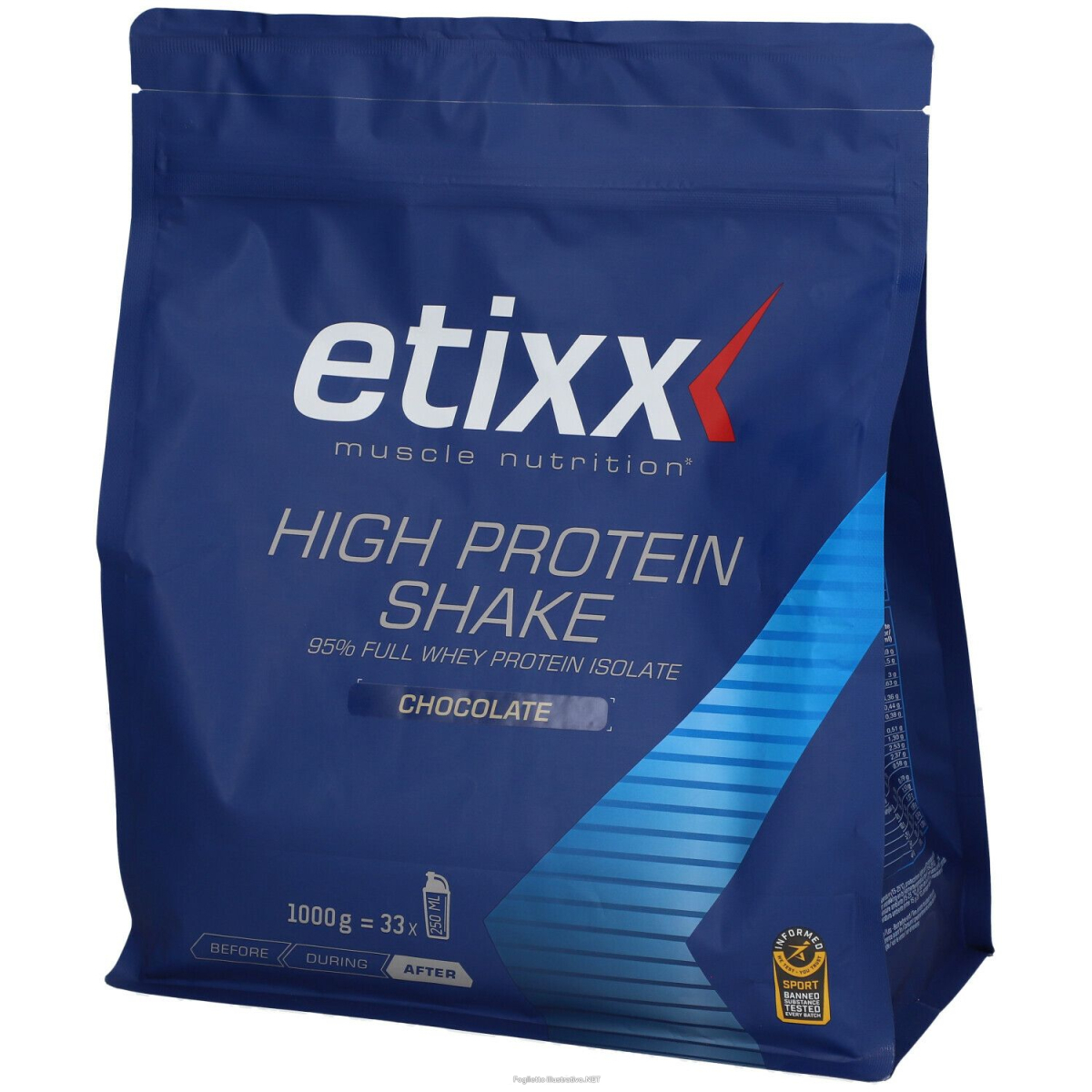 Acquista Online etixx high protein shake choco 1 kg polvere e Cerca l'offerta più bassa