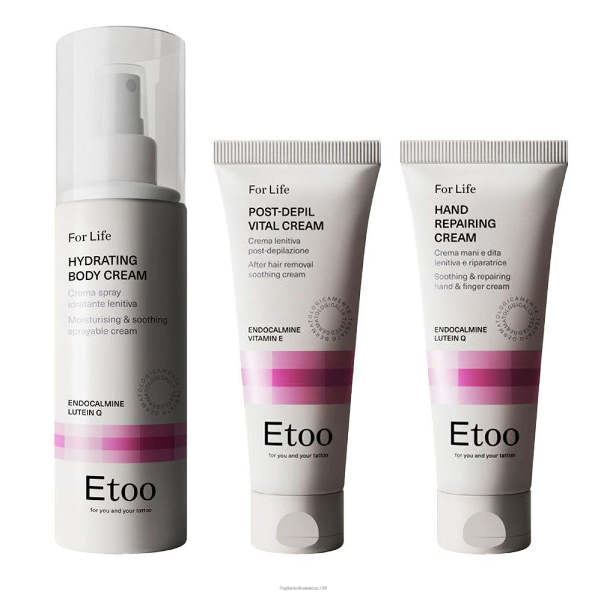 Acquista Online etoo hydrating body cream + post-depil vital cream+ hand reparing crea e Cerca l'offerta più bassa
