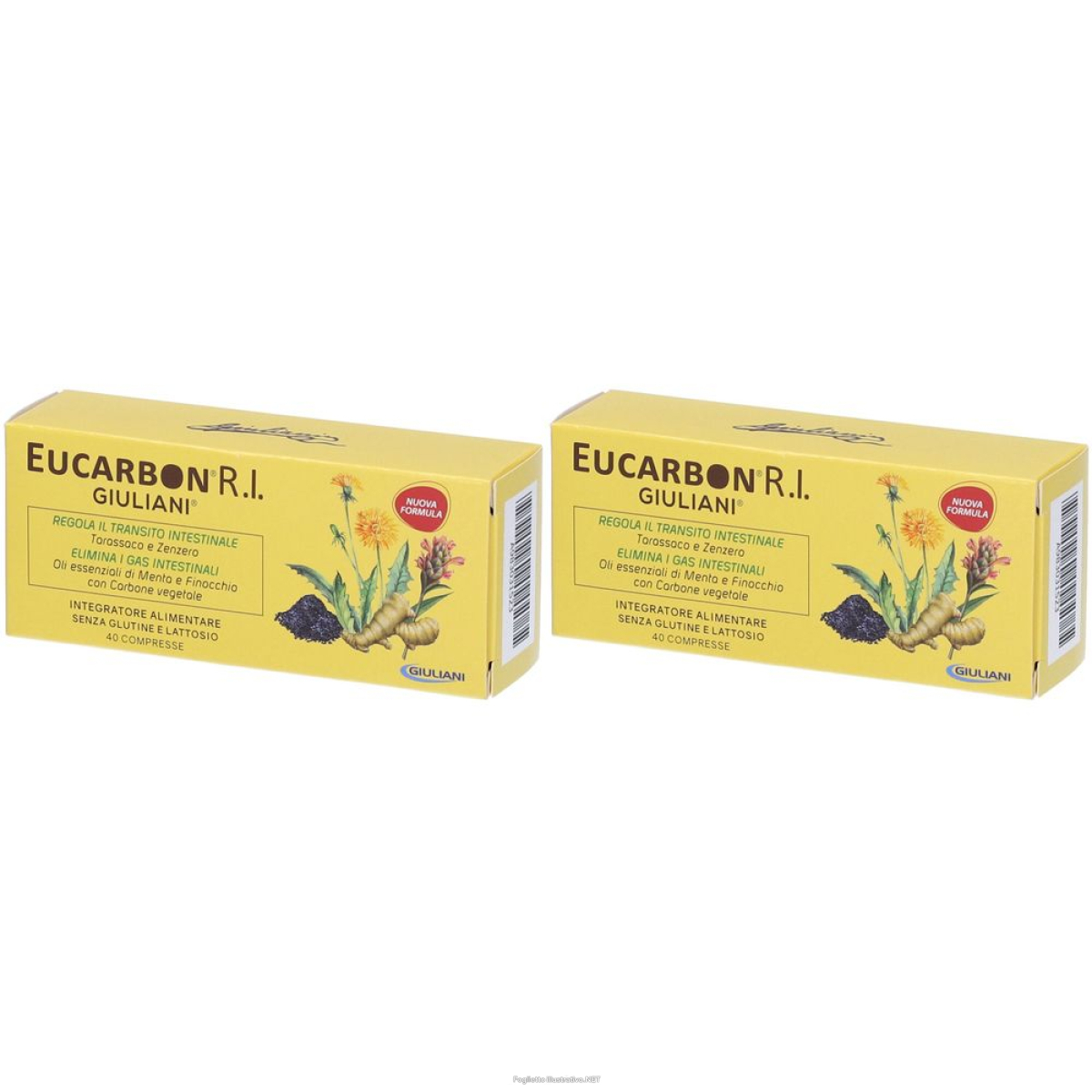Acquista Online eucarbon® r.i. giuliani® integratore alimentare set da 2 2x40 pz compr e Cerca l'offerta più bassa