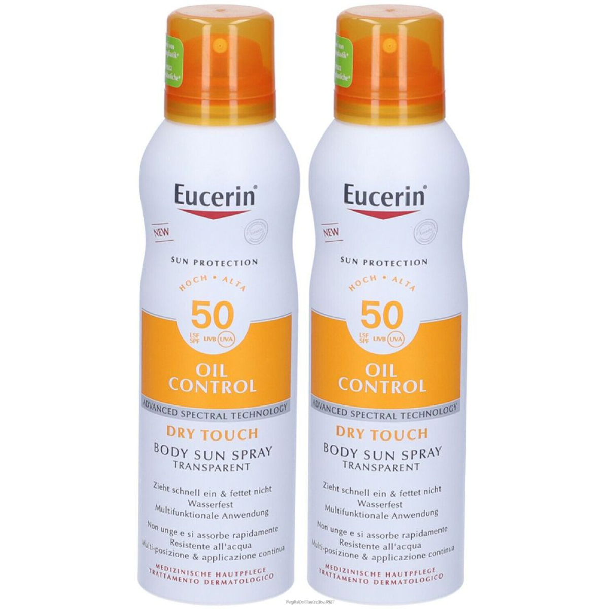 Acquista Online eucerin 50 oil control dry touch body sun spray set da 2 2x200 ml spra e Cerca l'offerta più bassa