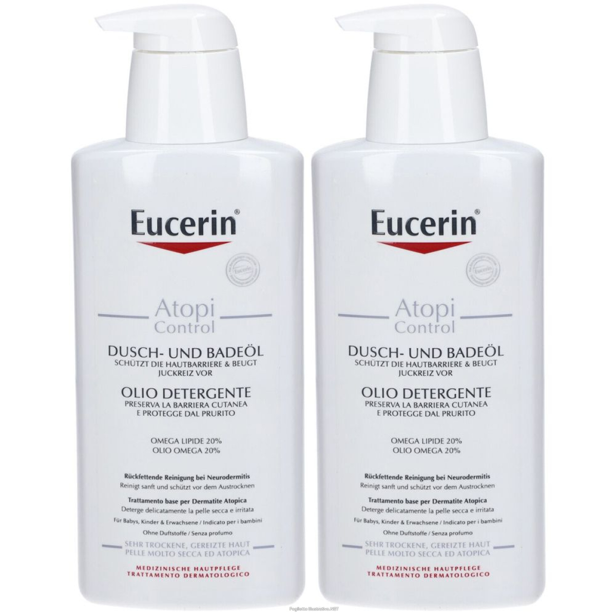 Acquista Online eucerin® atopicontrol olio detergente omega 20 % set da 2 2x400 ml oli e Cerca l'offerta più bassa