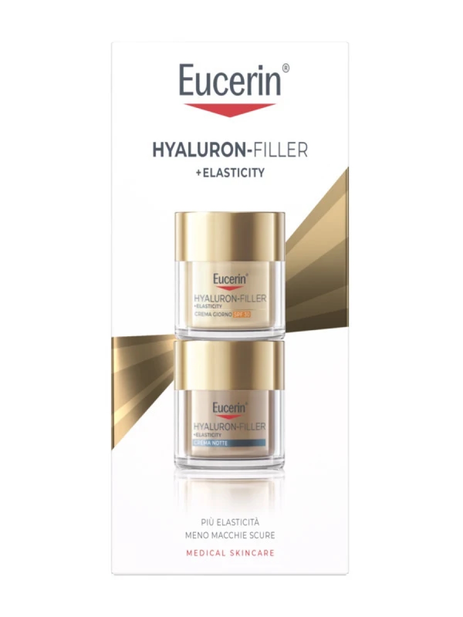 Acquista Online Eucerin cofanetto regalo hyaluron-filler + elasticity - crema giorno spf30 viso 50 ml + crema notte viso 50 ml e Cerca l'offerta più bassa