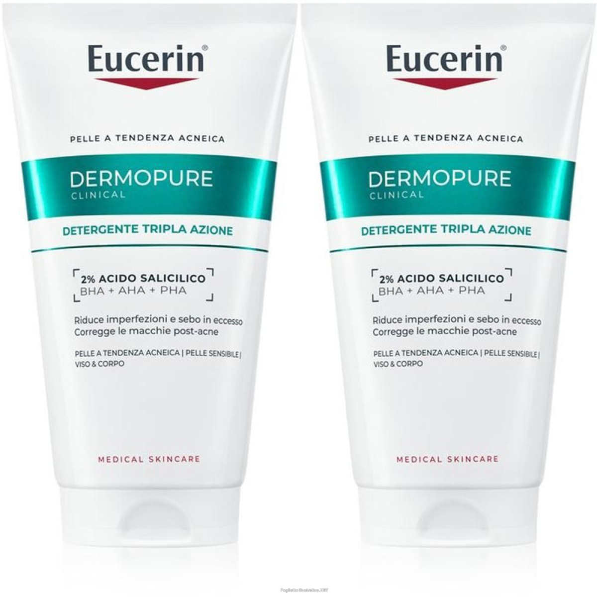 Acquista Online eucerin dermopure detergente tripla azione 150ml 2x150 ml e Cerca l'offerta più bassa