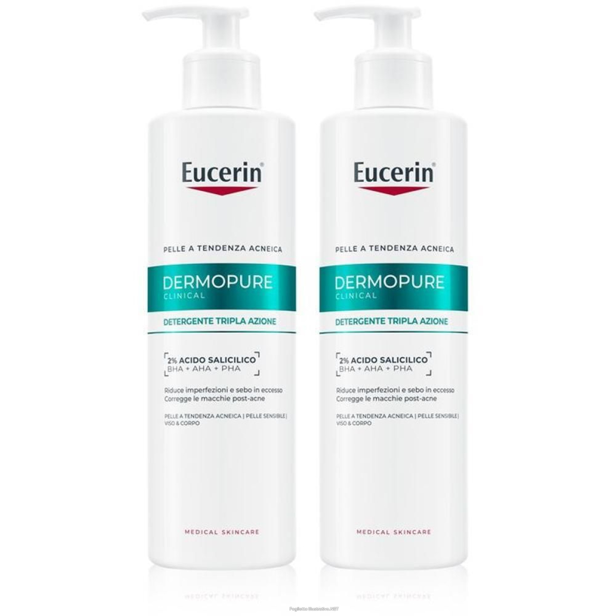 Acquista Online eucerin dermopure detergente tripla azione 400ml 2x400 ml e Cerca l'offerta più bassa
