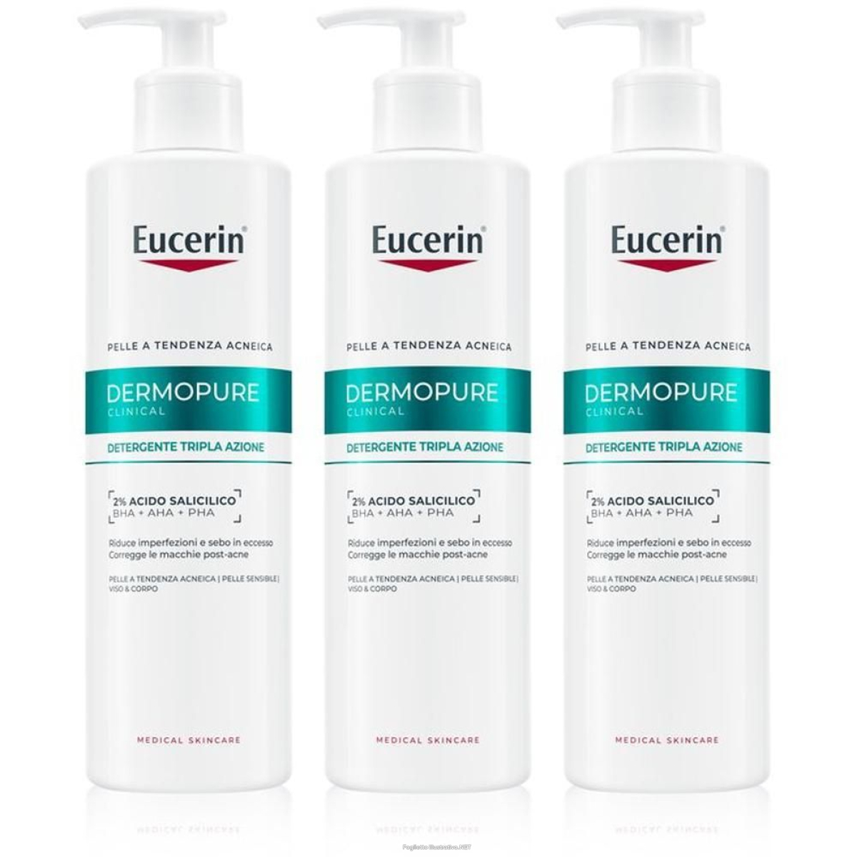Acquista Online eucerin dermopure detergente tripla azione 400ml 3x400 ml e Cerca l'offerta più bassa