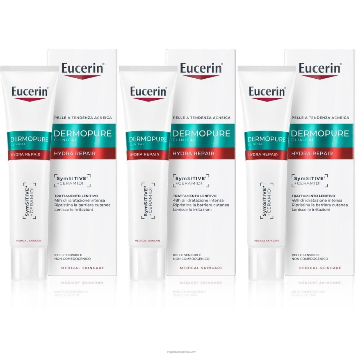 Acquista Online eucerin dermopure hydra repair trattamento lenitivo 3x40 ml e Cerca l'offerta più bassa
