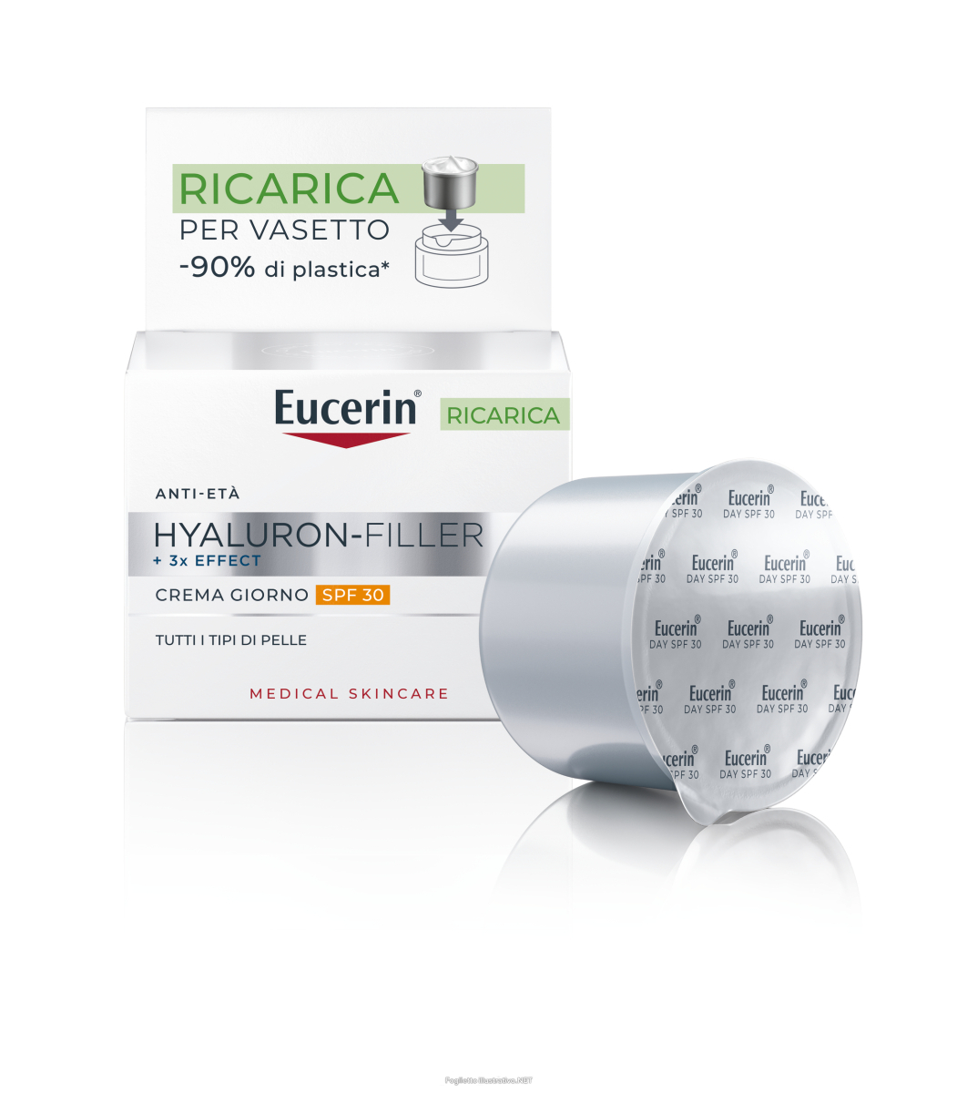 Acquista Online eucerin hyaluron filler crema giorno antietà spf30 refill 50ml acido ialuronico 3x effect e Cerca l'offerta più bassa