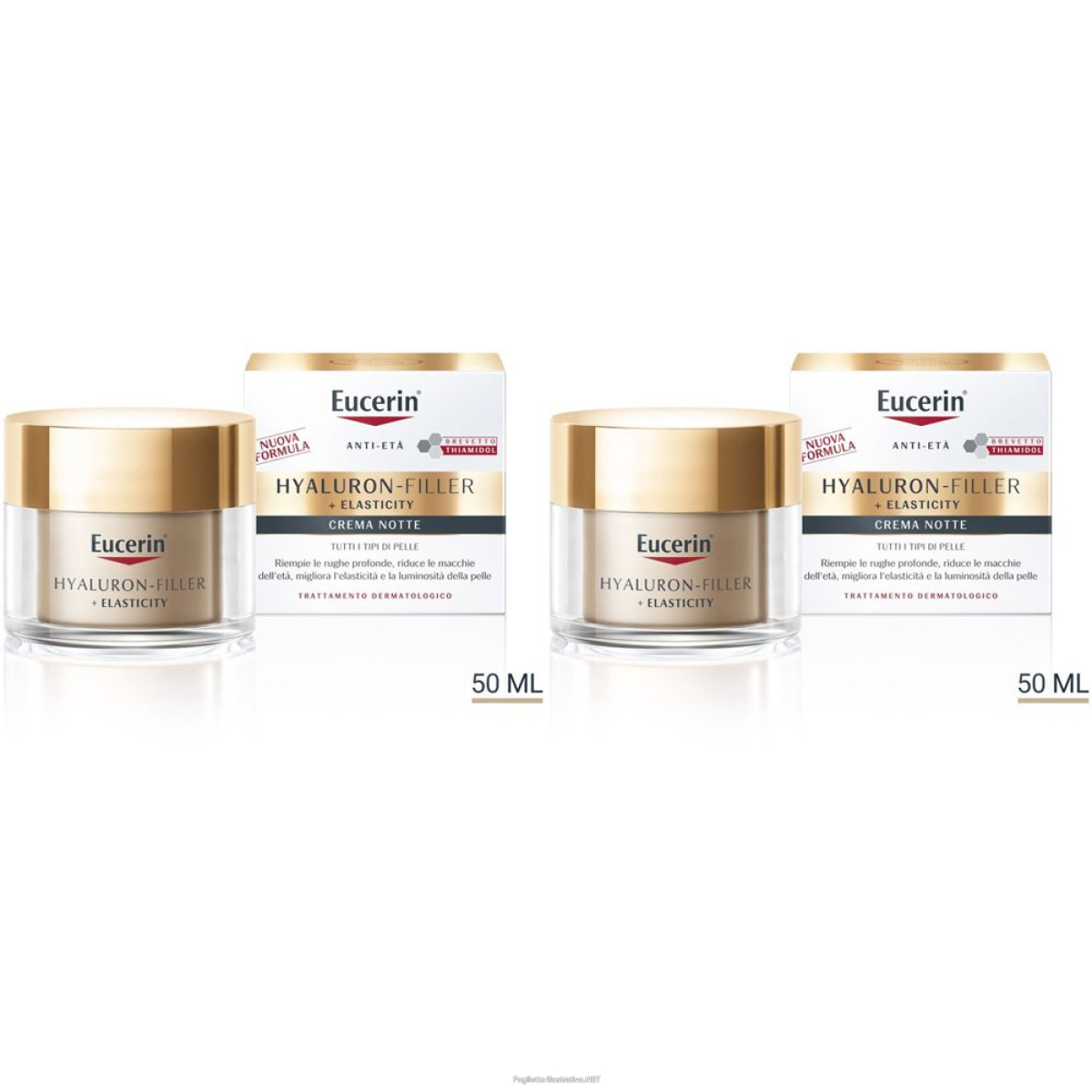 Acquista Online eucerin hyaluron - filler + elasticity crema notte 50 ml set da 2 2x50 e Cerca l'offerta più bassa