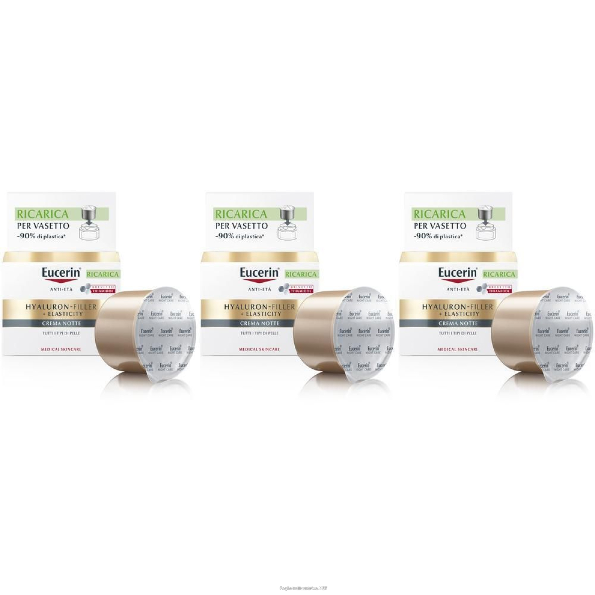 Acquista Online eucerin hyaluron-filler + elasticity crema viso notte anti-età ricaric e Cerca l'offerta più bassa