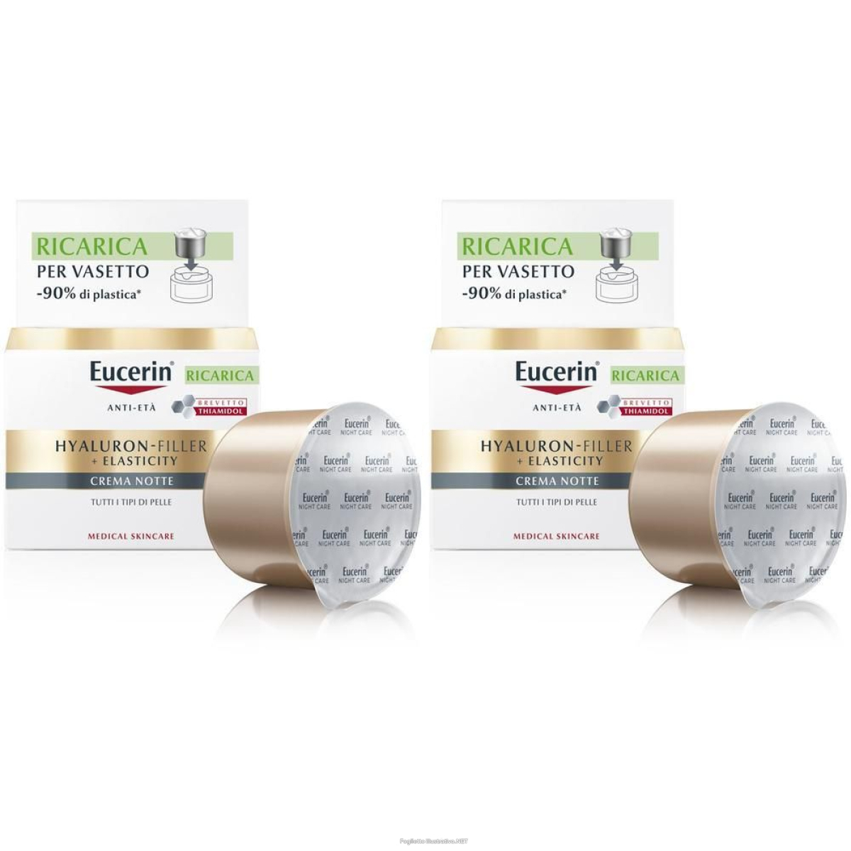 Acquista Online eucerin hyaluron-filler + elasticity crema viso notte anti-età ricaric e Cerca l'offerta più bassa