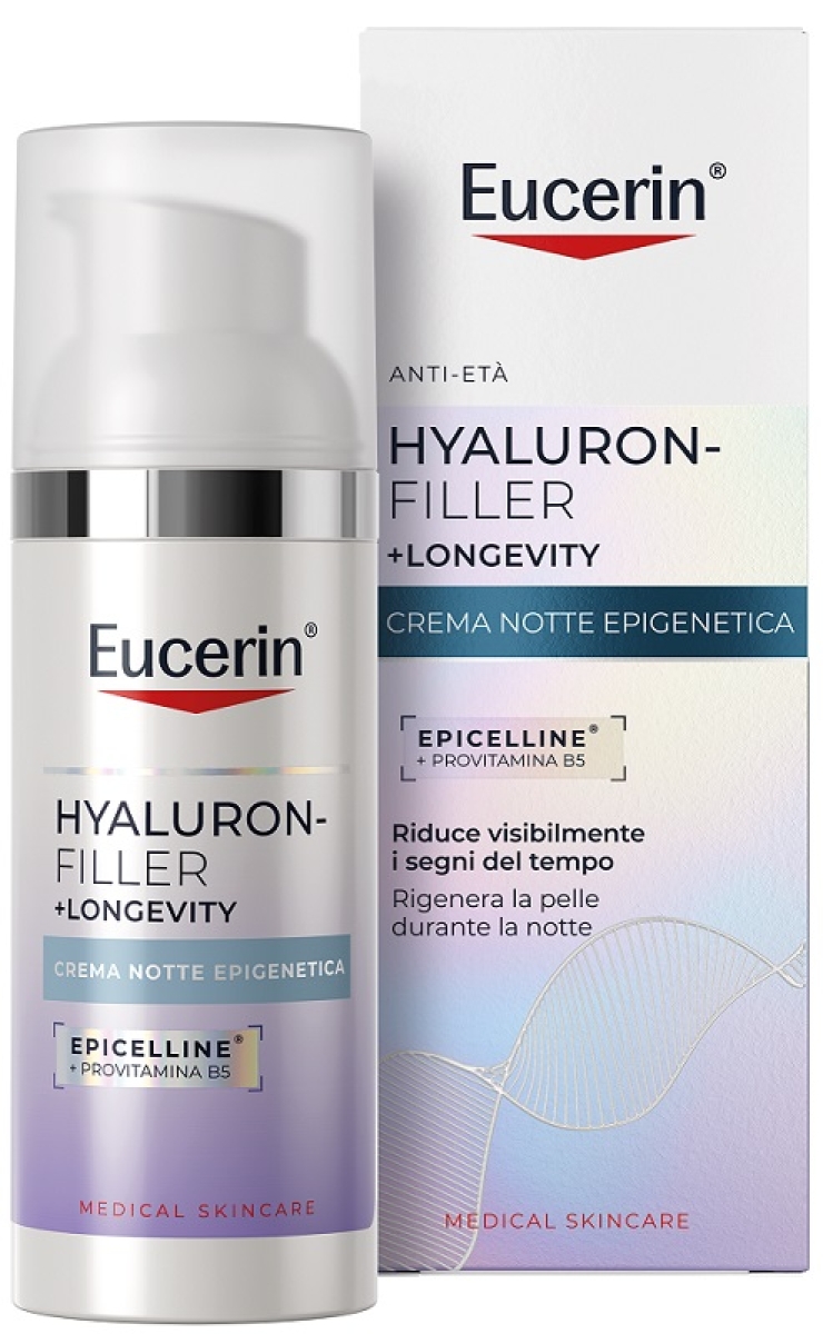 Acquista Online Eucerin hyaluron-filler + longevity crema notte epigenetica 50ml - crema idratante anti-età e Cerca l'offerta più bassa