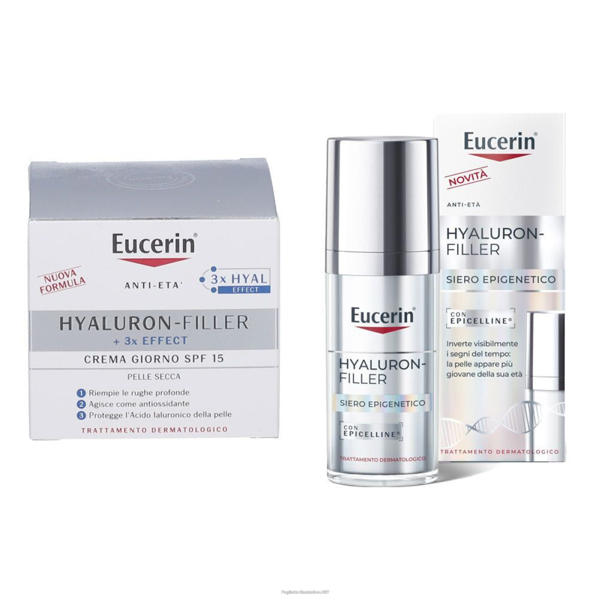 Acquista Online eucerin hyaluron-filler siero epigenetico + crema gior e Cerca l'offerta più bassa