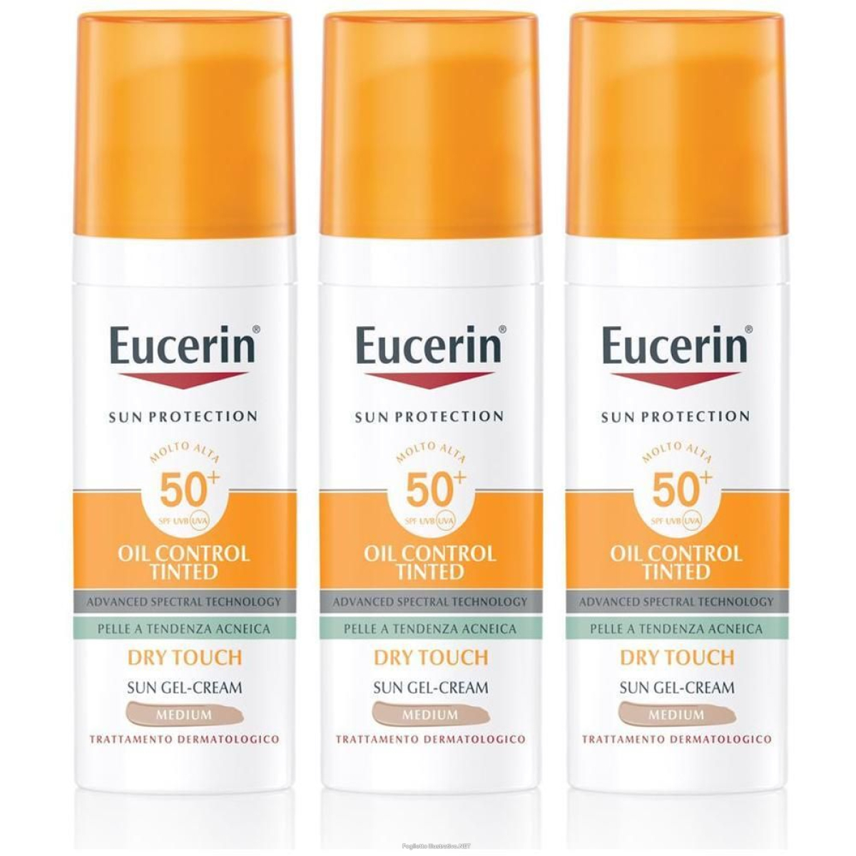 Acquista Online eucerin® oil control tinted crema viso spf50+ tonalità media 50 ml 3x5 e Cerca l'offerta più bassa