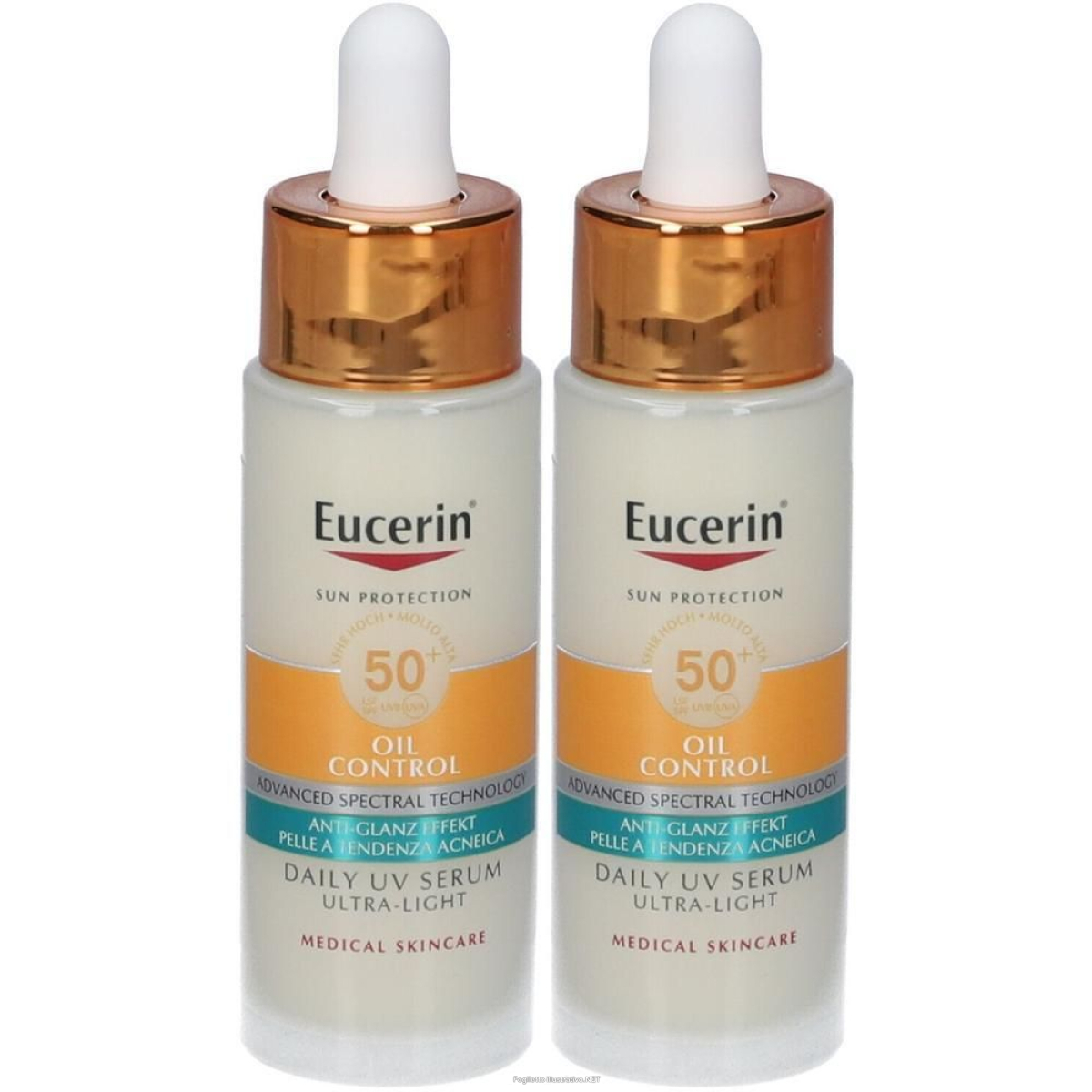 Acquista Online eucerin oil control tocco secco siero viso giorno spf50+ 2x30 ml e Cerca l'offerta più bassa