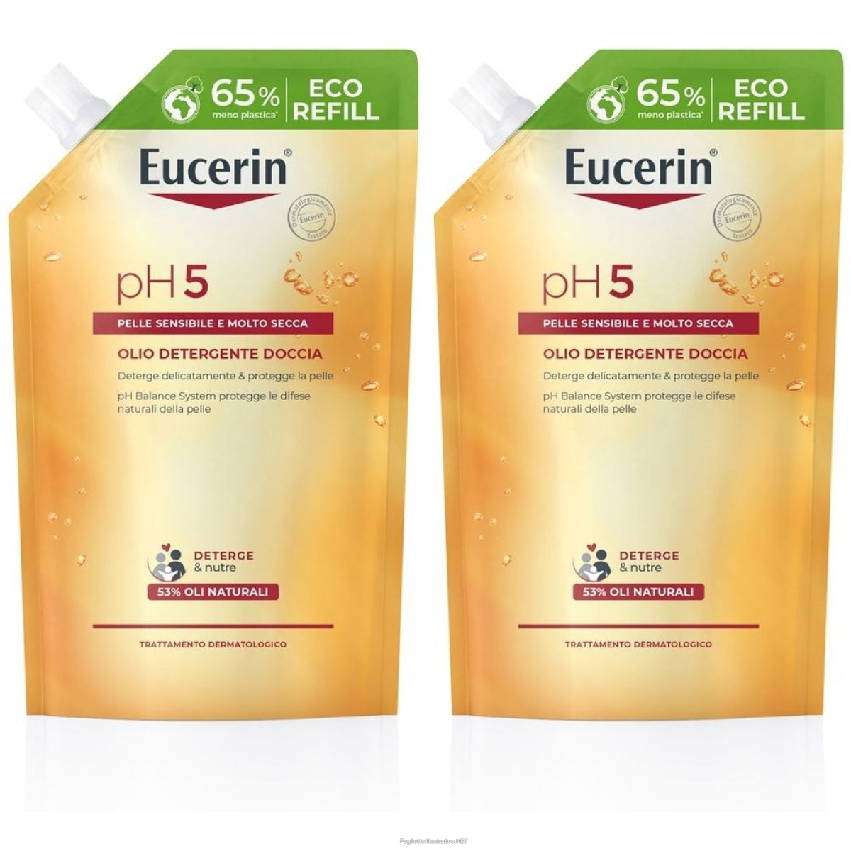 Acquista Online eucerin ph5 olio detergente doccia 400ml refill 400 ml set da 2 2x400 e Cerca l'offerta più bassa