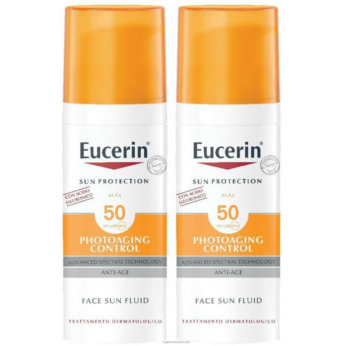 Acquista Online eucerin photoaging control sun fluid spf 50 ml set da 2 2x50 cre e Cerca l'offerta più bassa