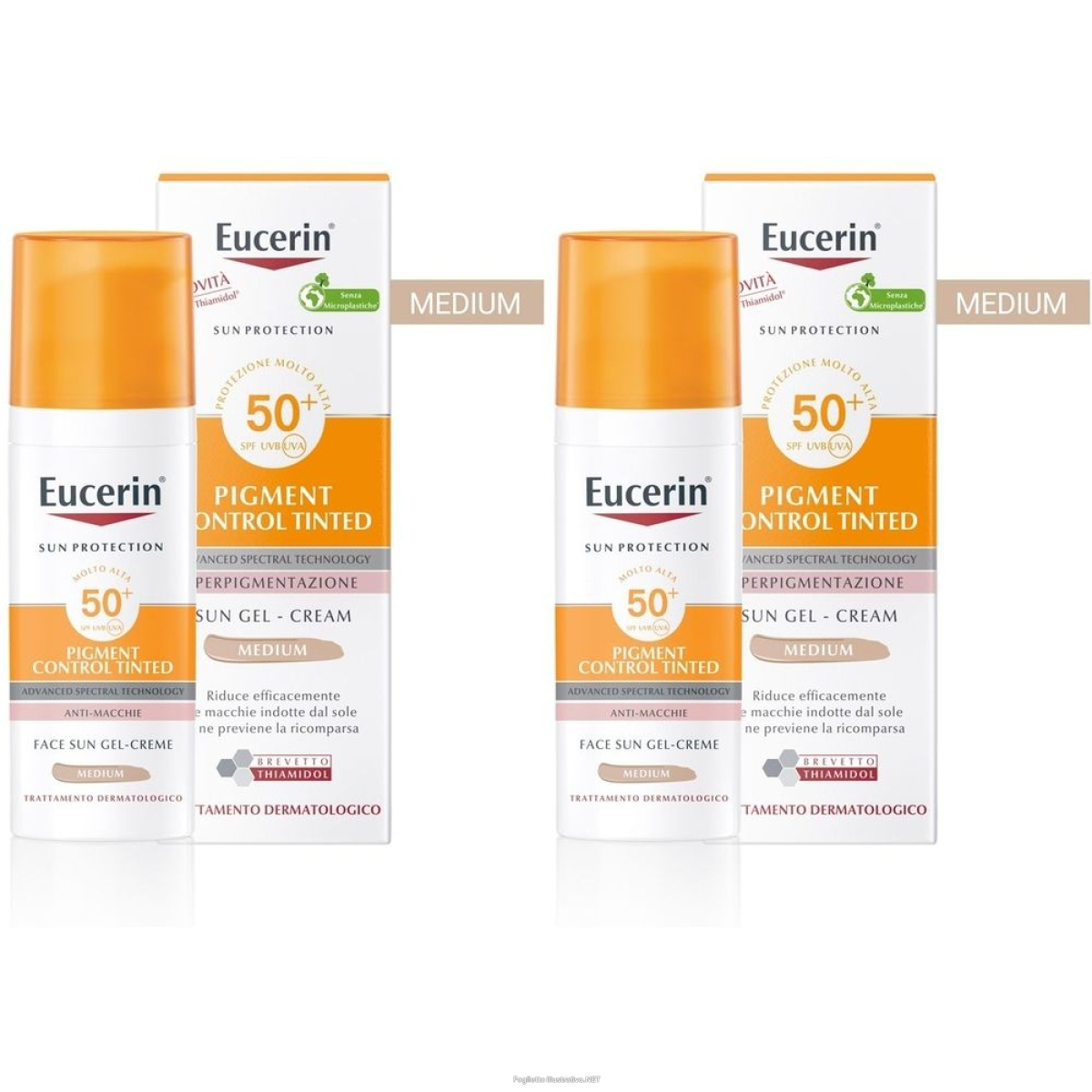 Acquista Online eucerin pigment control tinted spf 50+ 50 ml crema sun set da 2 2x50 m e Cerca l'offerta più bassa