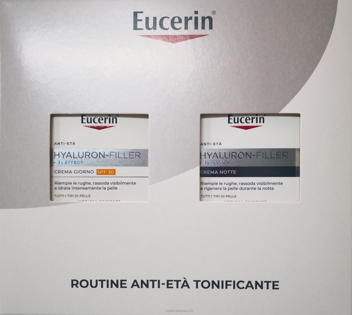 Acquista Online eucerin skincare kit routine anti-età tonificante, cofanetto regalo donna beauty con hyaluron-filler + 3x effect crema giorno spf 30 50 ml e crema notte 50 ml doppia azione antirughe e Cerca l'offerta più bassa