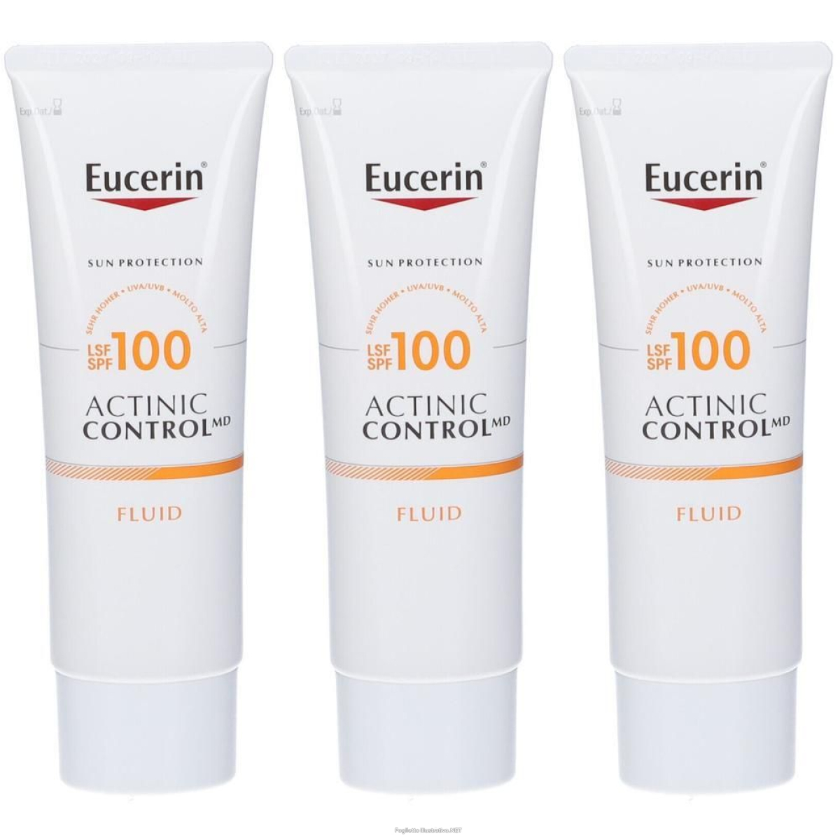 Acquista Online eucerin sun actinic control fluido solare spf100 80ml 3x80 ml e Cerca l'offerta più bassa