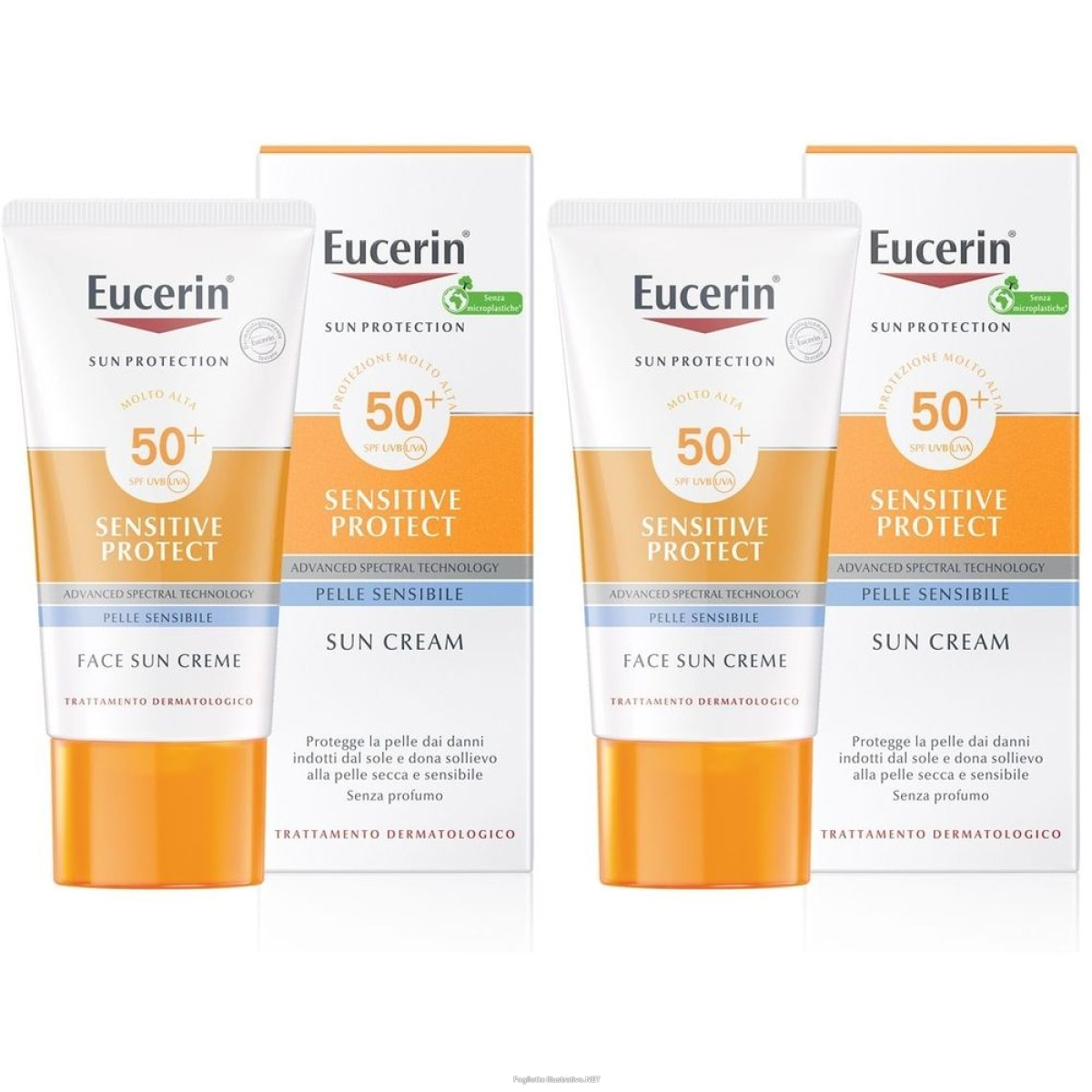 Acquista Online eucerin sun crema sun viso fp 50+ pelle normale a secca 50 ml set da 2 e Cerca l'offerta più bassa