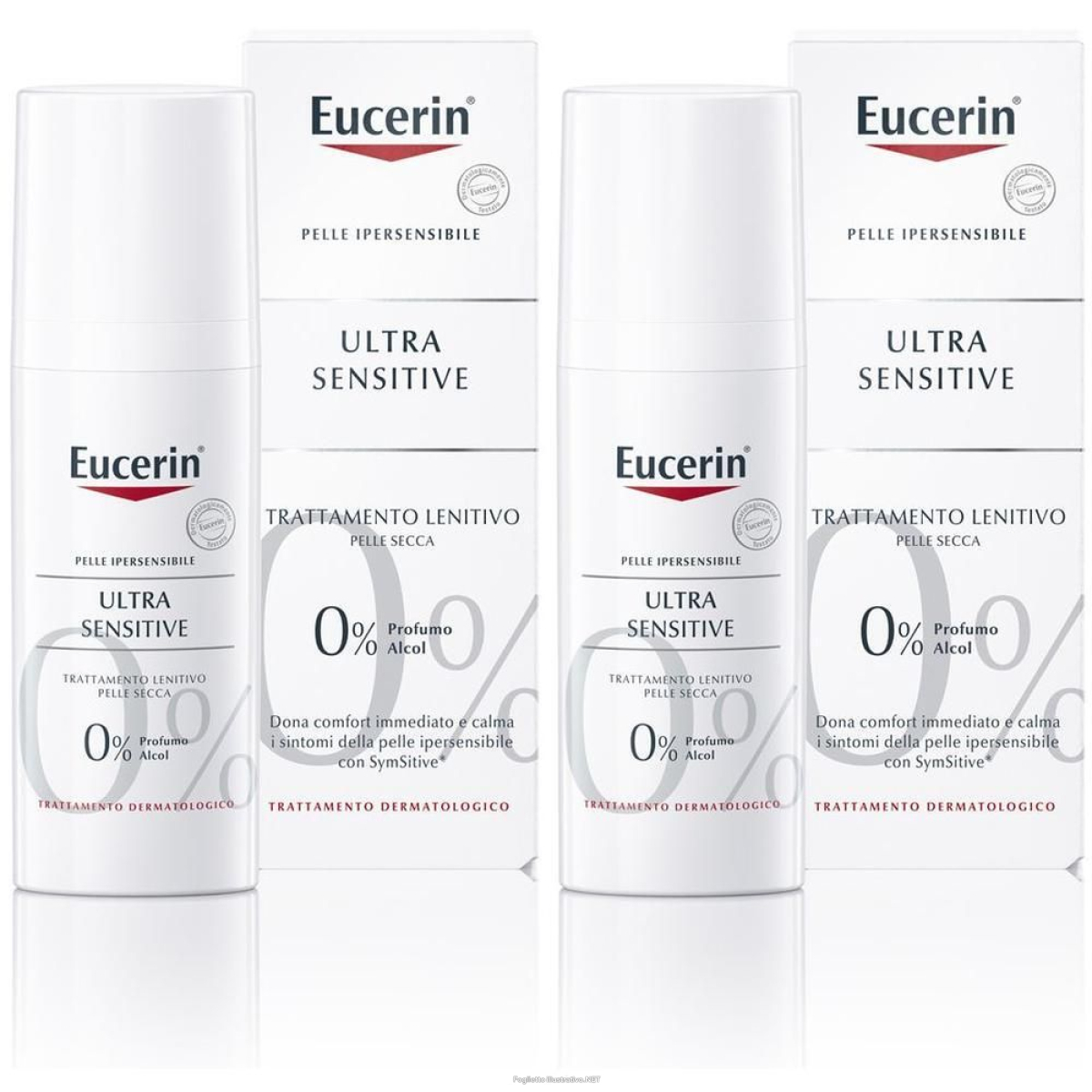Acquista Online eucerin ultrasensitive trattamento lenitivo pelle secca 2x50 ml e Cerca l'offerta più bassa