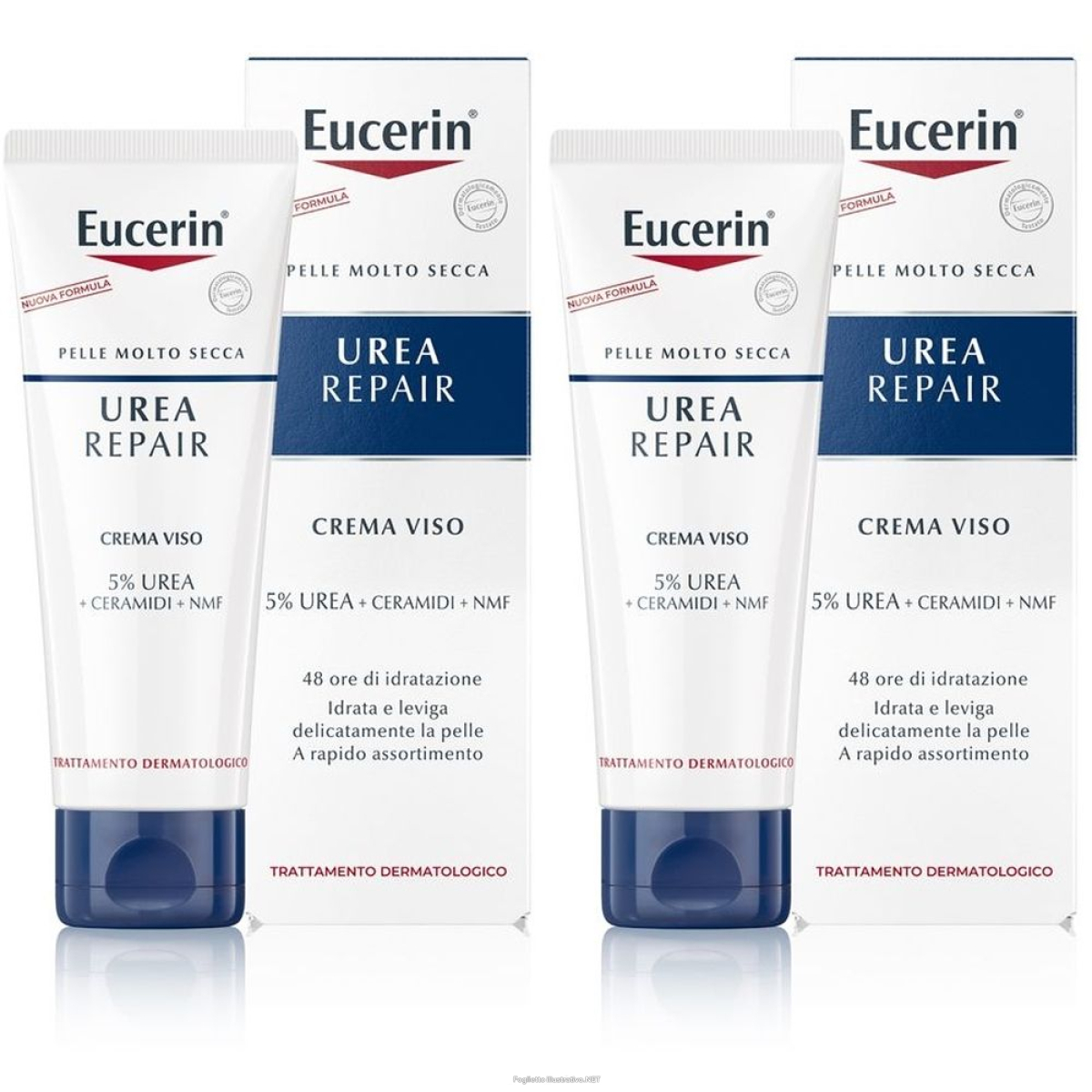 Acquista Online eucerin urearepair crema viso 5% urea 50 ml set da 2 2x50 e Cerca l'offerta più bassa