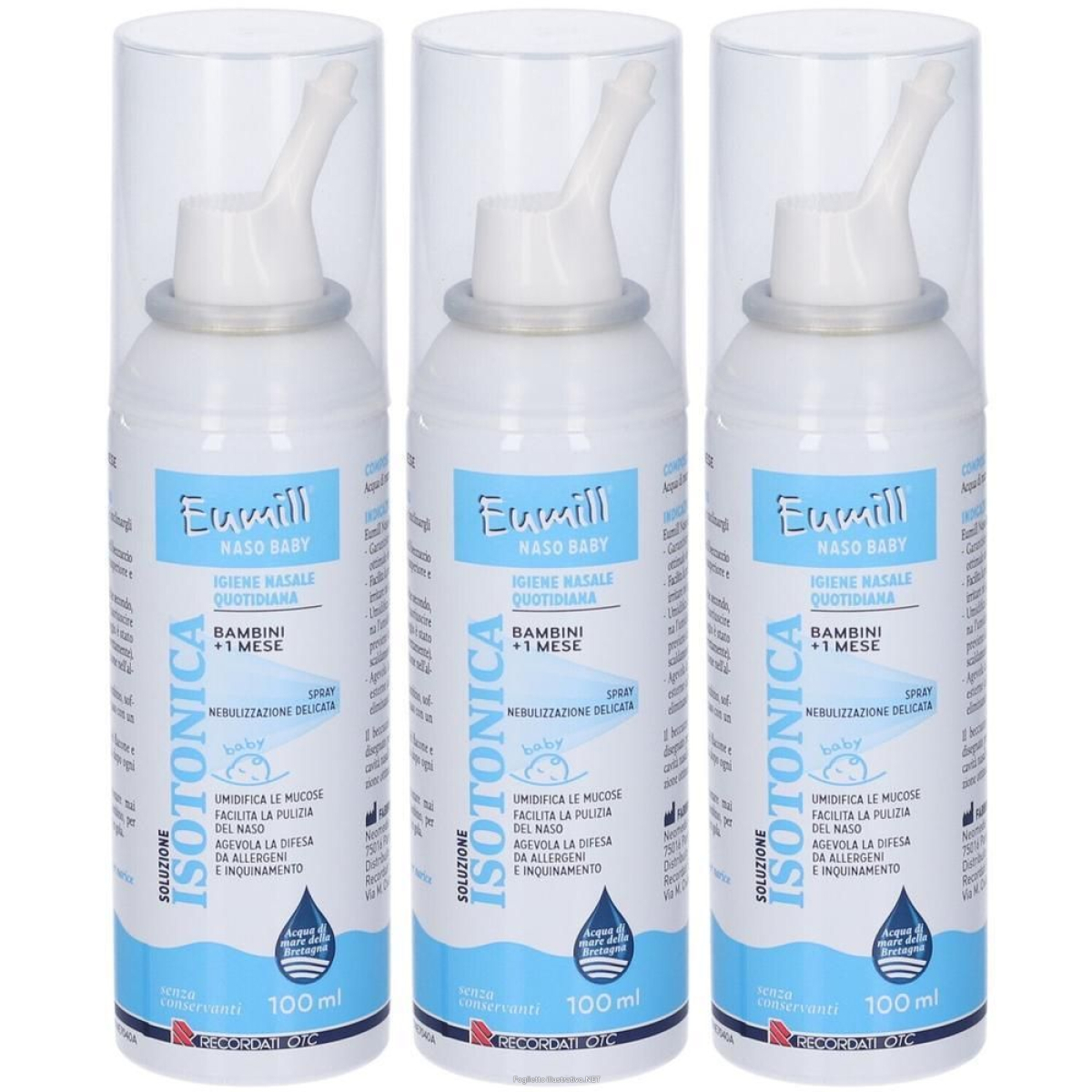 Acquista Online eumill naso baby spray soluzione isotonica 3x100 ml nasale e Cerca l'offerta più bassa