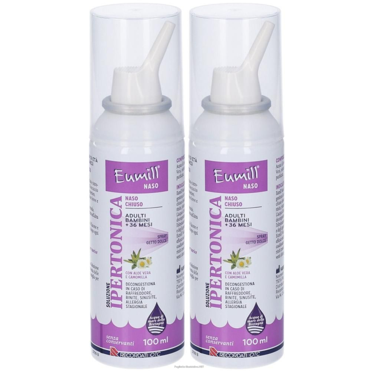 Acquista Online eumill® naso soluzione ipertonica chiuso 2x100 ml spray nasale e Cerca l'offerta più bassa