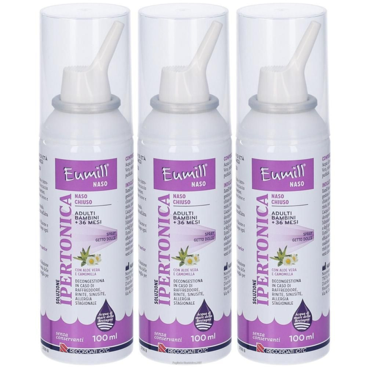 Acquista Online eumill® naso soluzione ipertonica chiuso 3x100 ml spray nasale e Cerca l'offerta più bassa