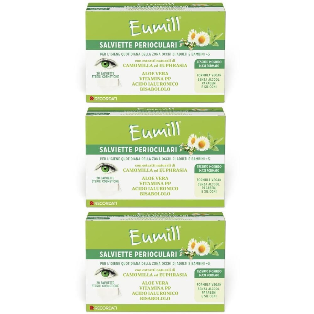 Acquista Online Eumill Salviette Perioculari 3x20 St e Cerca l'offerta più bassa