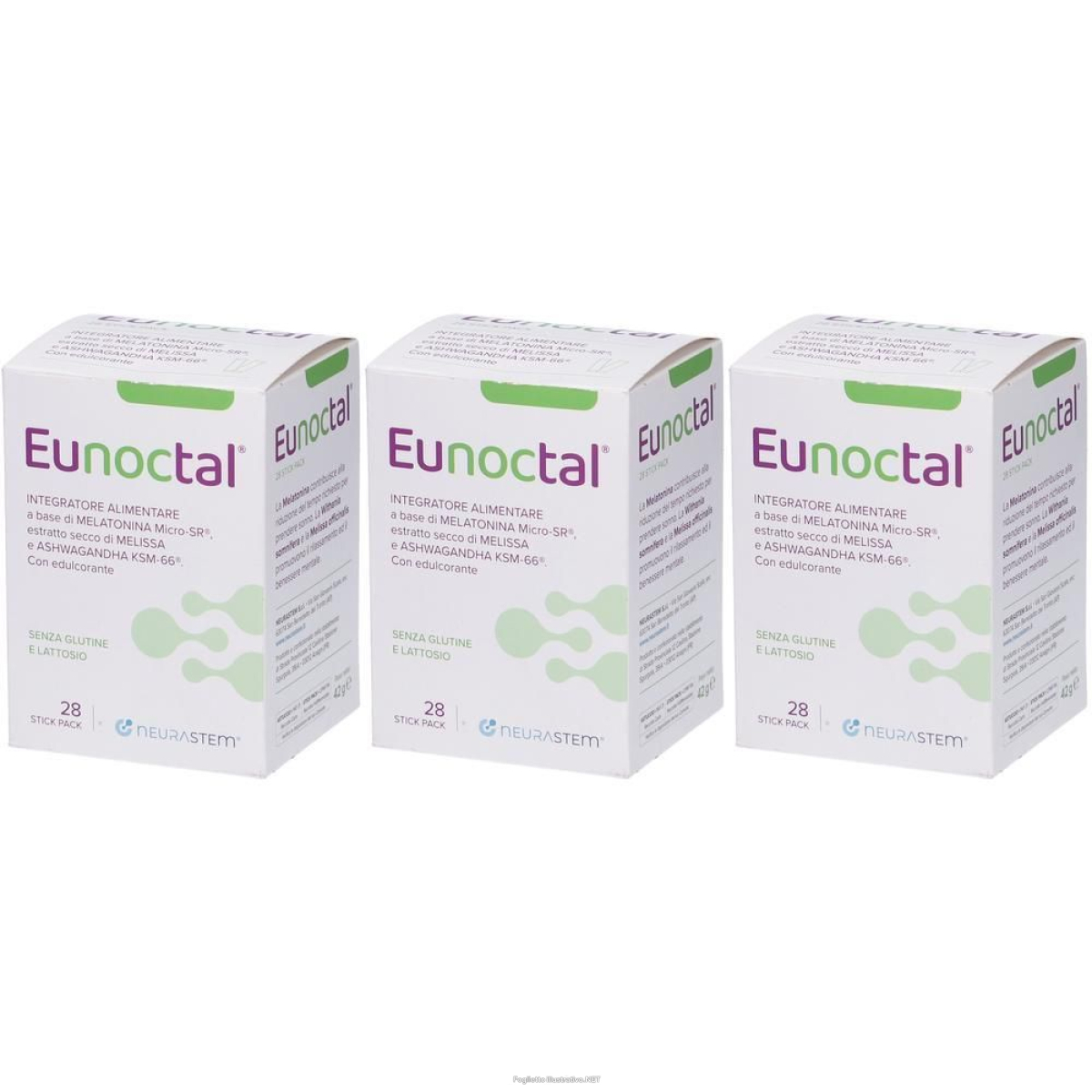Acquista Online eunoctal 28 stick pack 3x42 g granuli e Cerca l'offerta più bassa
