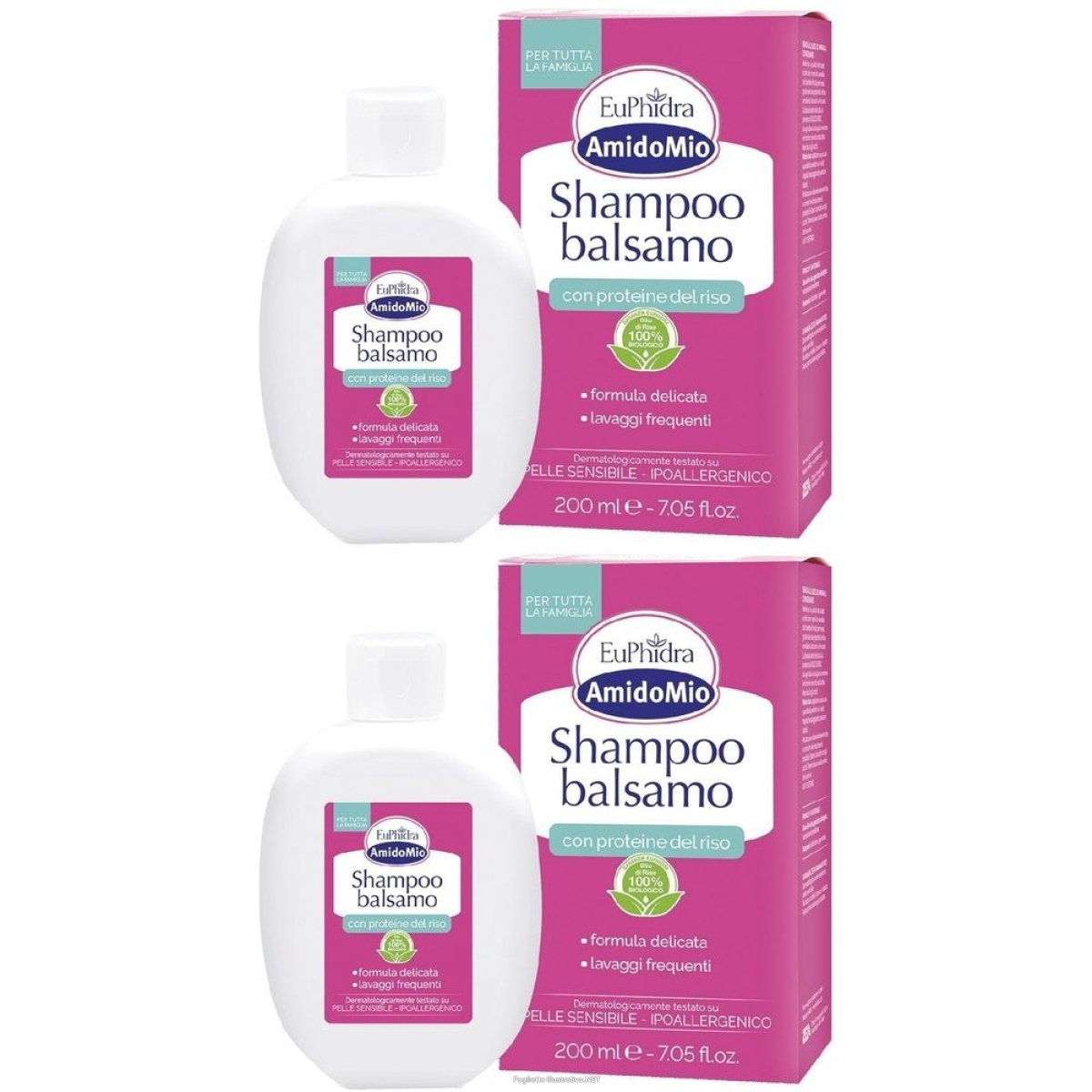 Acquista Online euphidra amidomio shampoo balsamo set da 2 2x200 ml e Cerca l'offerta più bassa