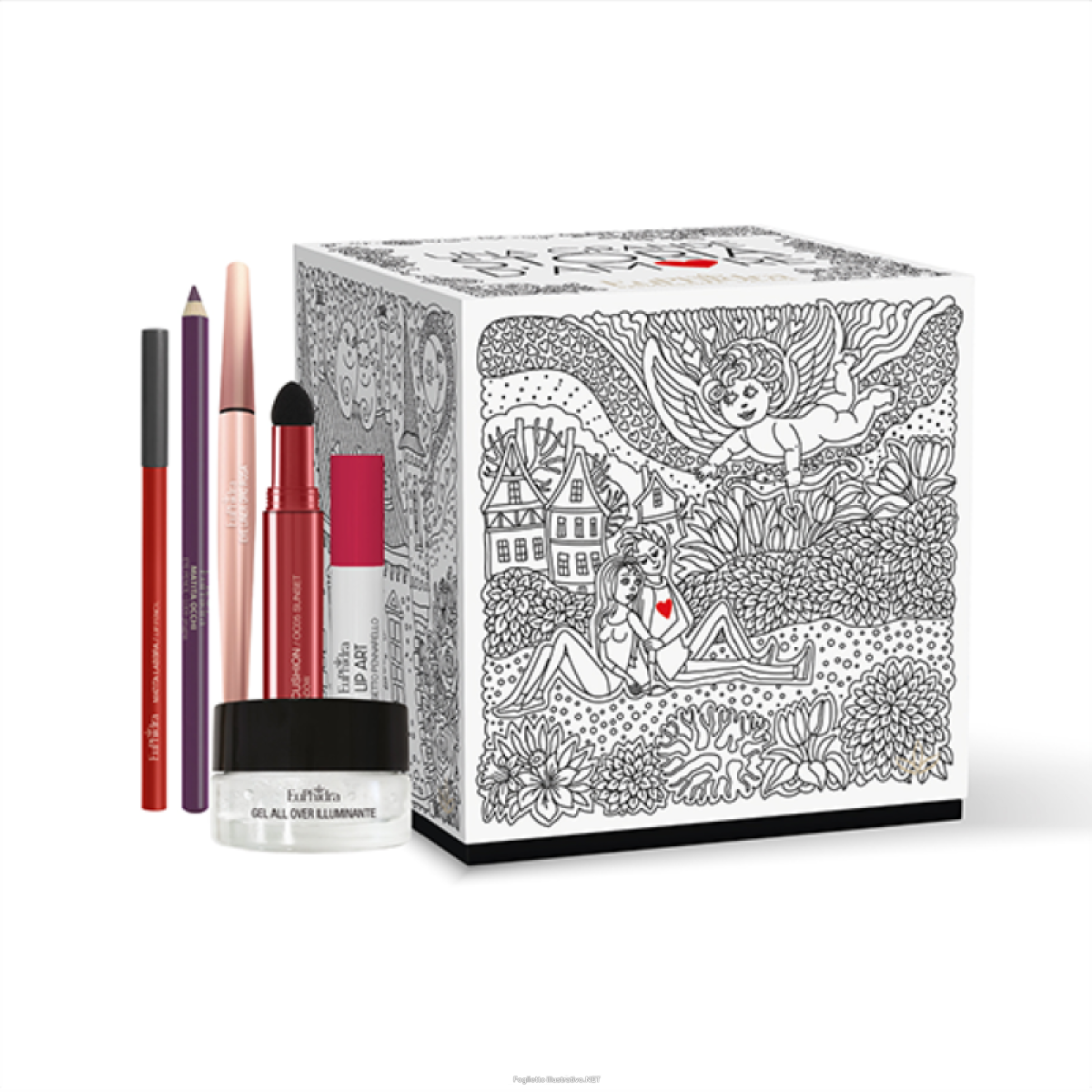 Acquista Online euphidra cofanetto di natale una grande storia d'amore - lip art rossetto + matita occhi l0o9 prugna + ombretto cushion + matita labbra + illuminante all over + eyeliner e Cerca l'offerta più bassa