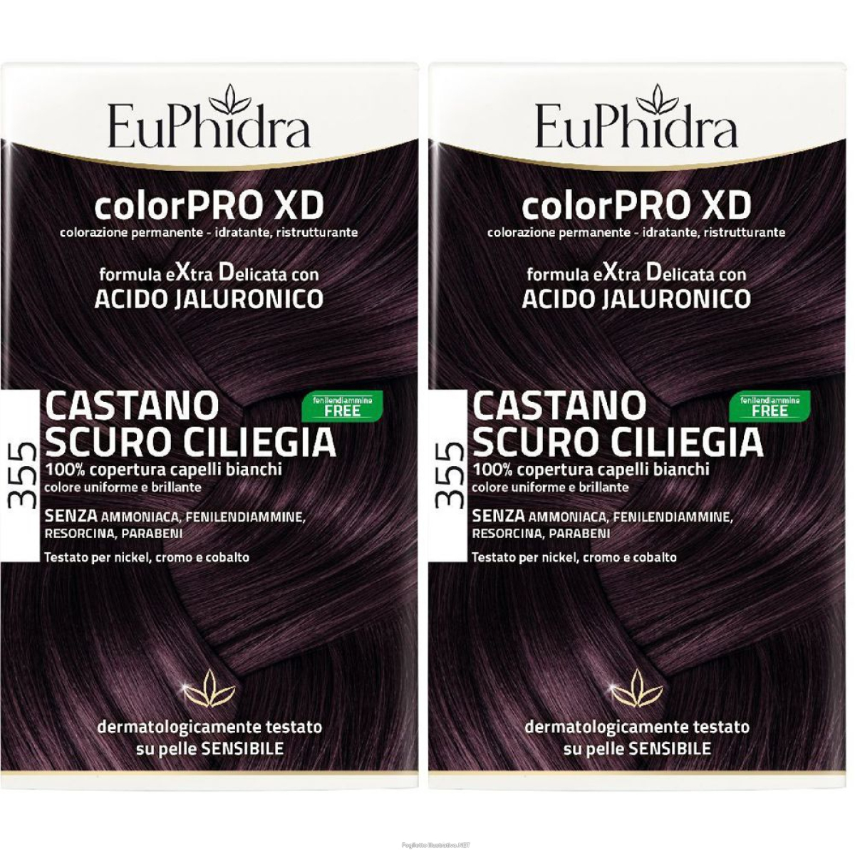 Acquista Online euphidra colorpro xd 355 castano scuro ciliegia set da 2 2x50 ml lozio e Cerca l'offerta più bassa