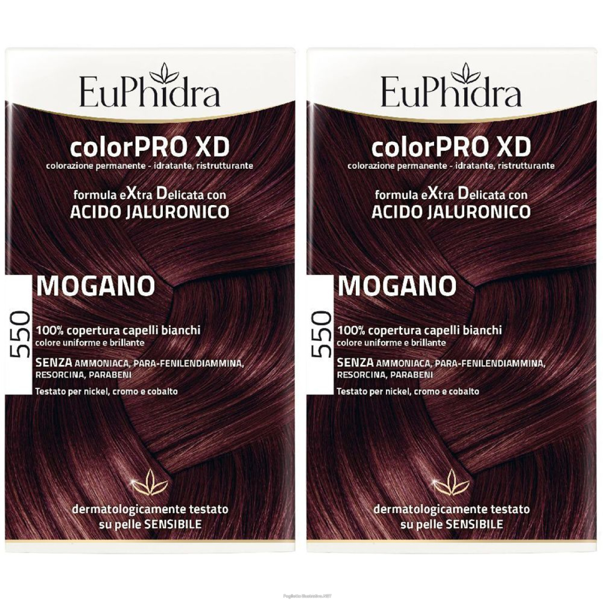 Acquista Online euphidra colorpro xd 550 mogano set da 2 2x50 ml lozione per capelli e Cerca l'offerta più bassa