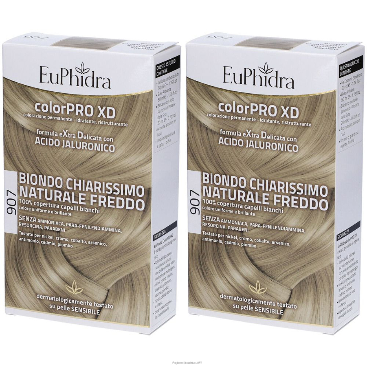 Acquista Online euphidra colorpro xd biondo chiarissimo naturale freddo 907 set da 2 e Cerca l'offerta più bassa
