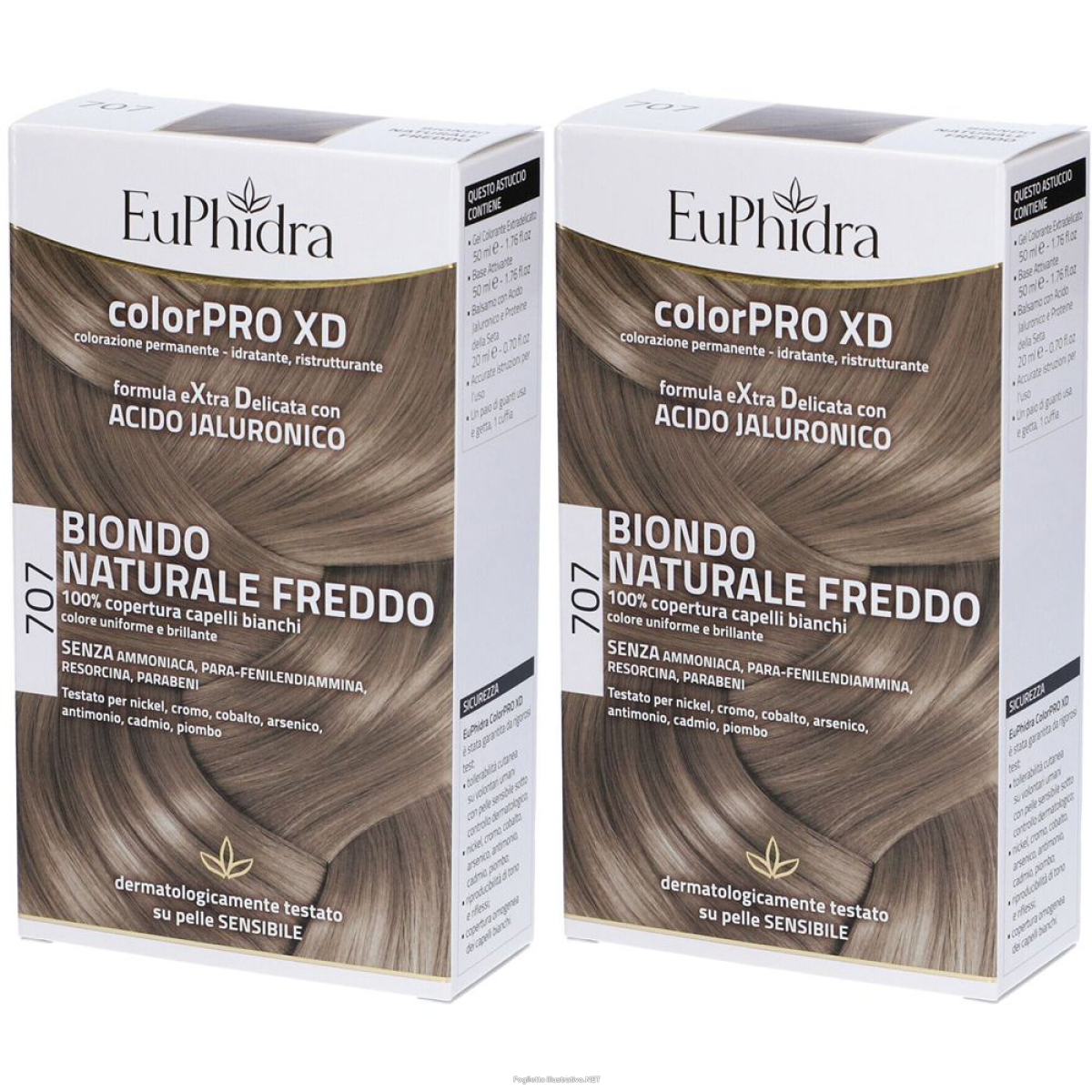 Acquista Online euphidra colorpro xd biondo naturale freddo 707 set da 2 2x120 ml tint e Cerca l'offerta più bassa
