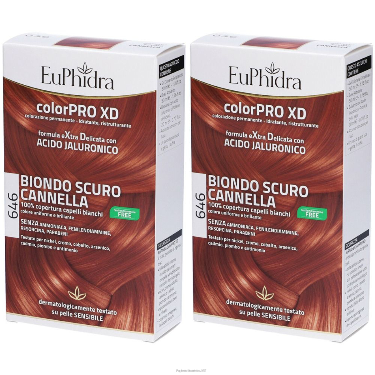 Acquista Online euphidra colorpro xd biondo scuro cannella 646 set da 2 2x50 ml tintur e Cerca l'offerta più bassa